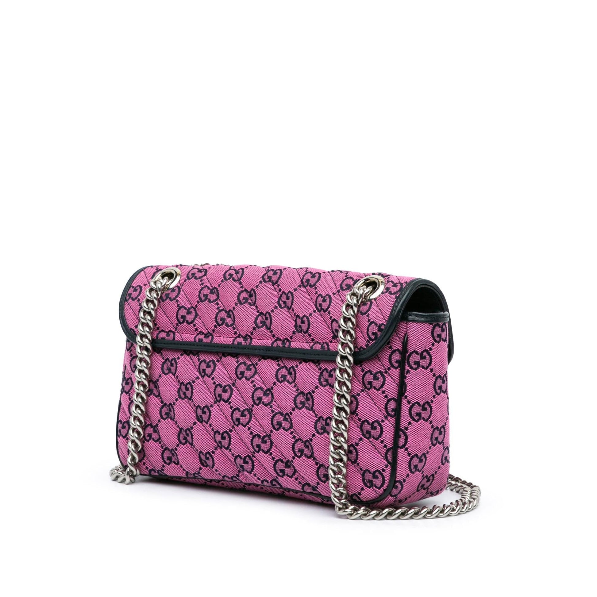 Gucci GG Marmont Canvas Calf Pink Small Crossbody Bag