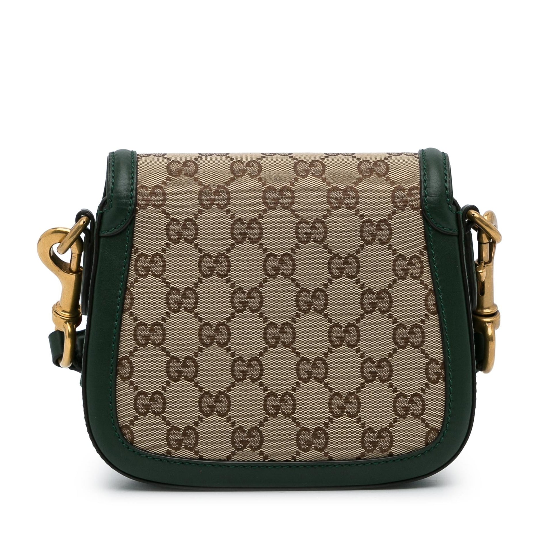 Gucci GG Lady Web SHG-JoFLho Canvas Calf Brown Small Crossbody Bag
