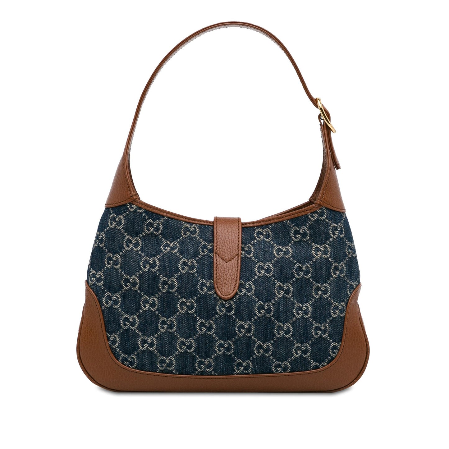 Gucci GG Jackie SHG-BDGoSn Denim Blue Small Crossbody Bag