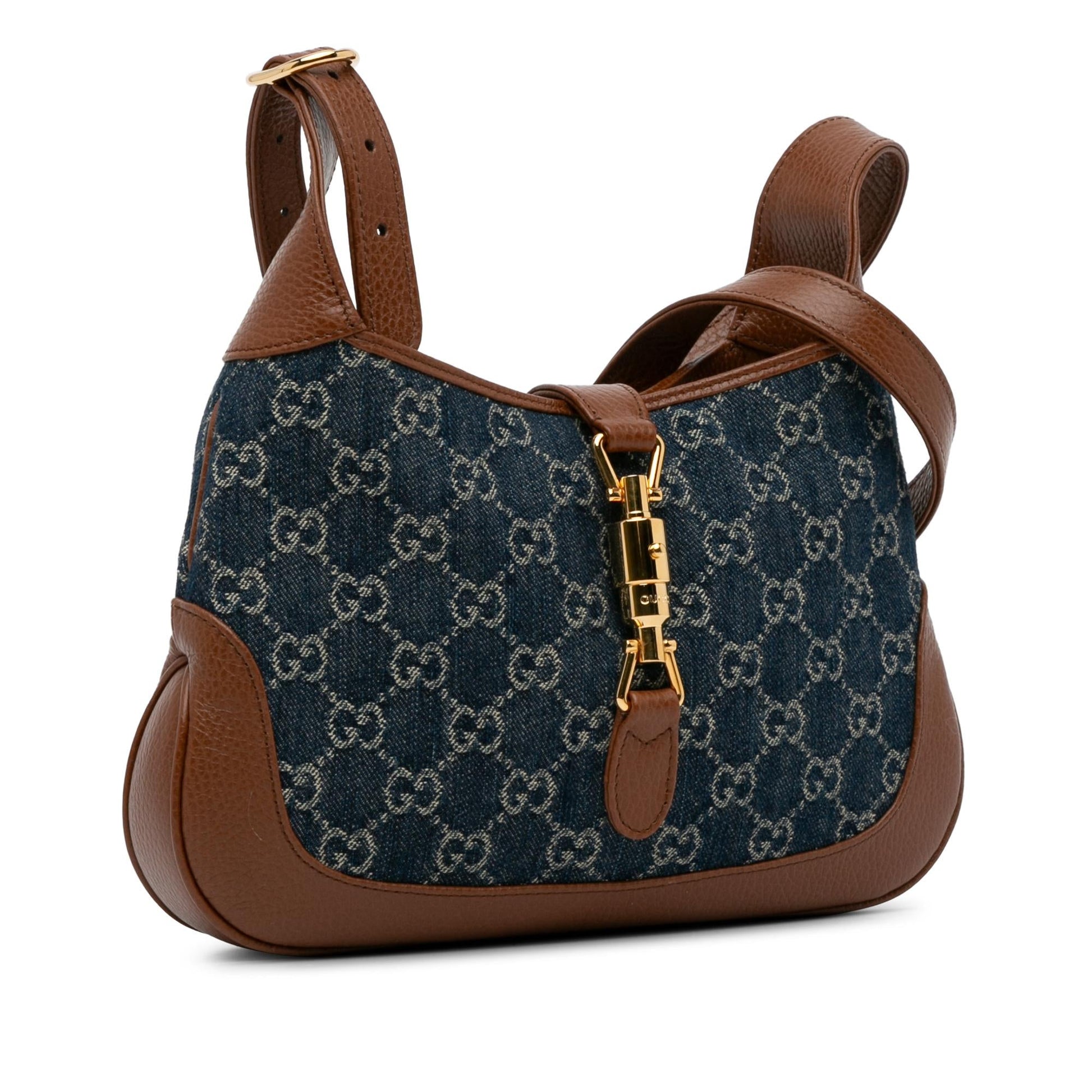 Gucci GG Jackie SHG-2taylF Denim Blue Small Crossbody Bag