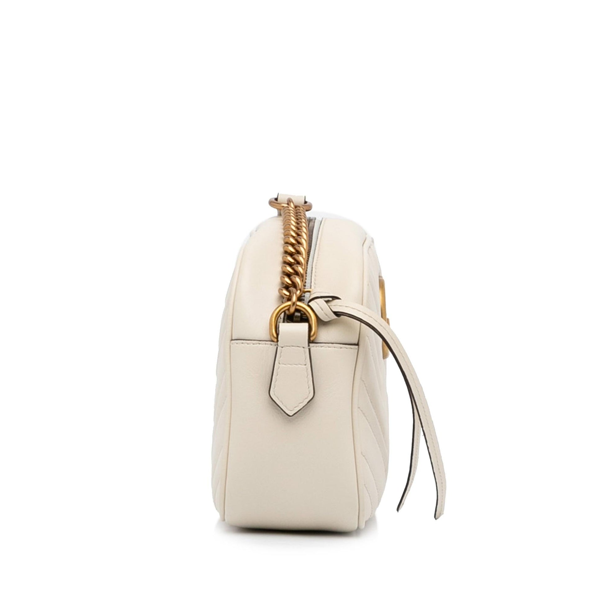 Gucci GG Marmont SHG-A87tyz Calf White Small Crossbody Bag