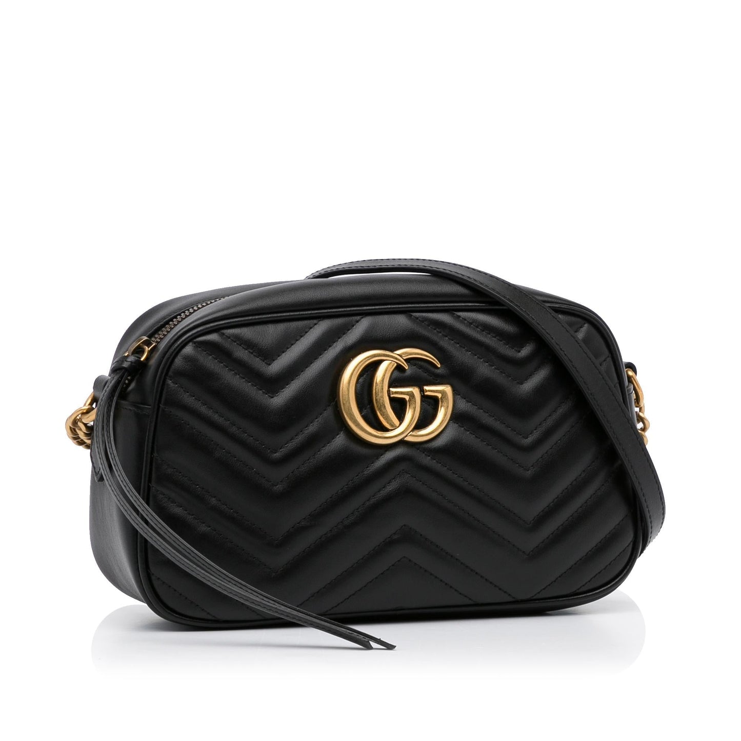 Gucci GG Marmont SHG-DfmqKi Calf Black Small Crossbody Bag