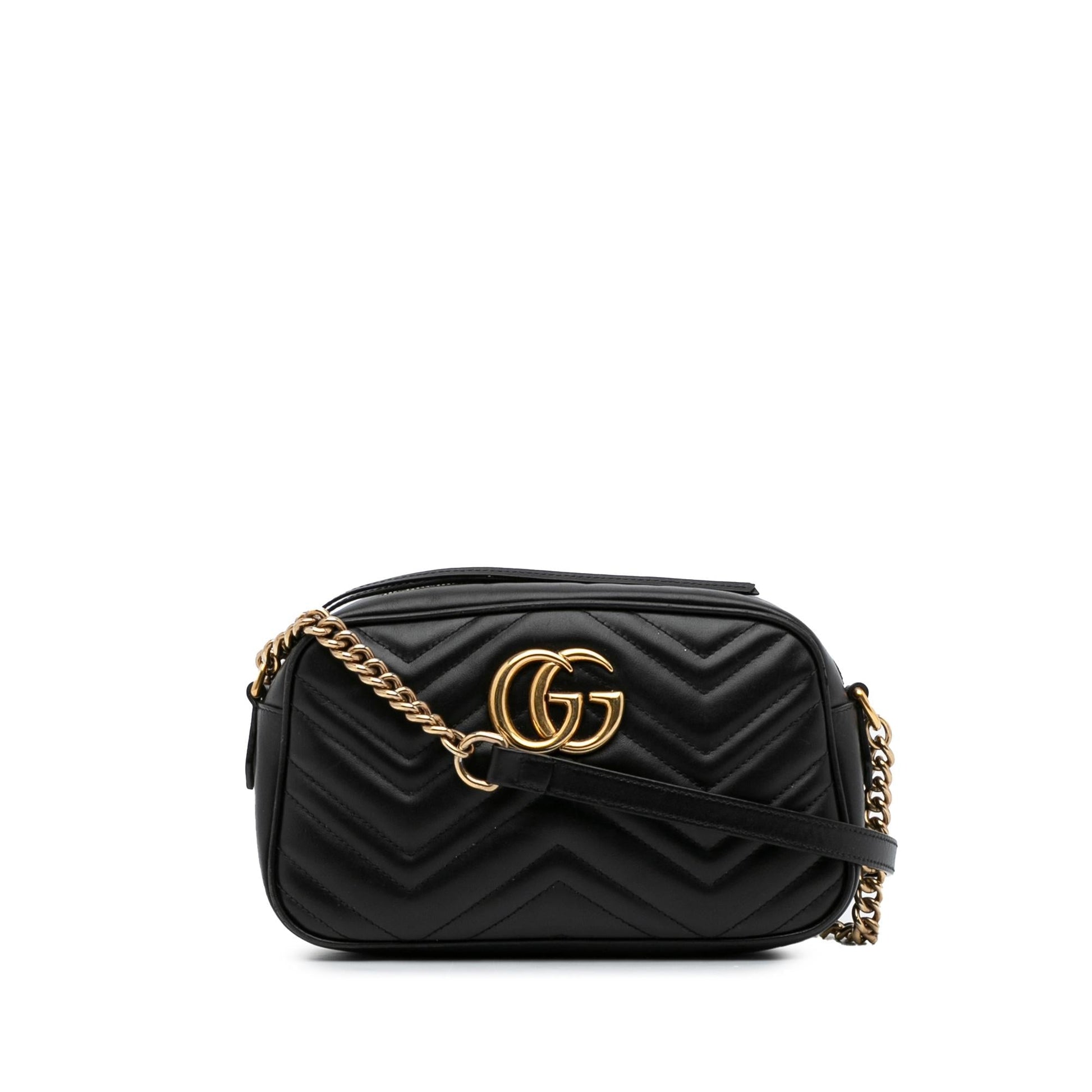 Gucci GG Marmont SHG-UfVOZ6 Calf Black Small Crossbody Bag
