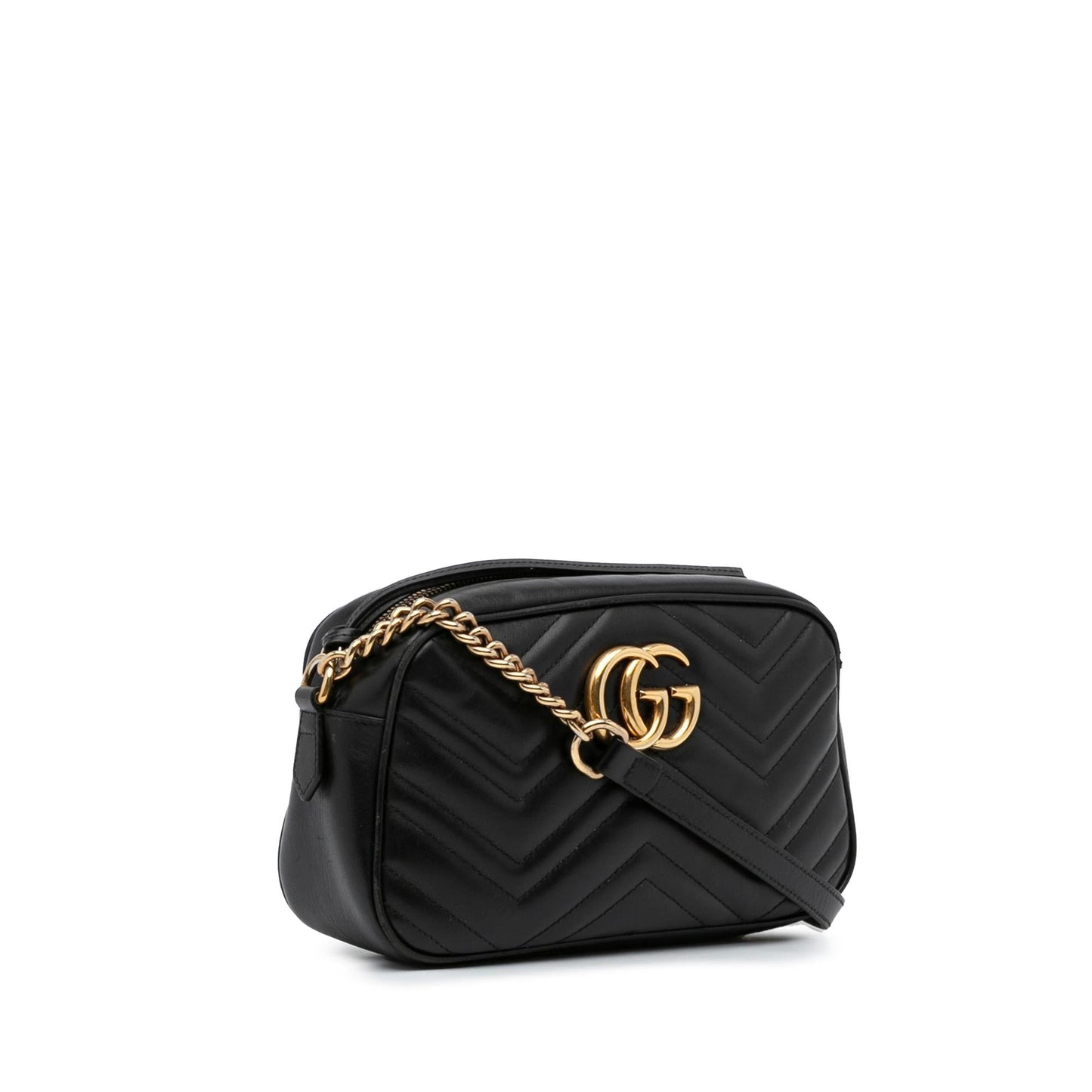 Gucci GG Marmont SHG-UfVOZ6 Calf Black Small Crossbody Bag