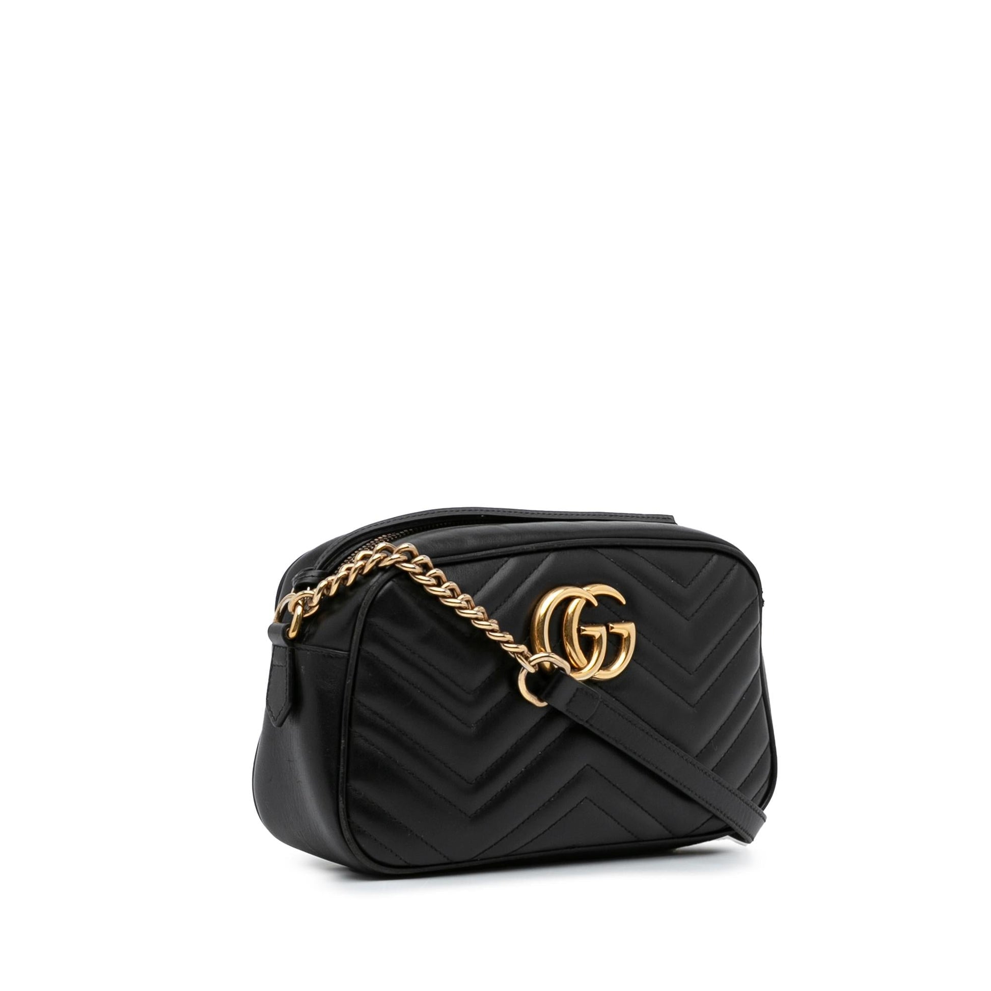 Gucci GG Marmont SHG-UfVOZ6 Calf Black Small Crossbody Bag