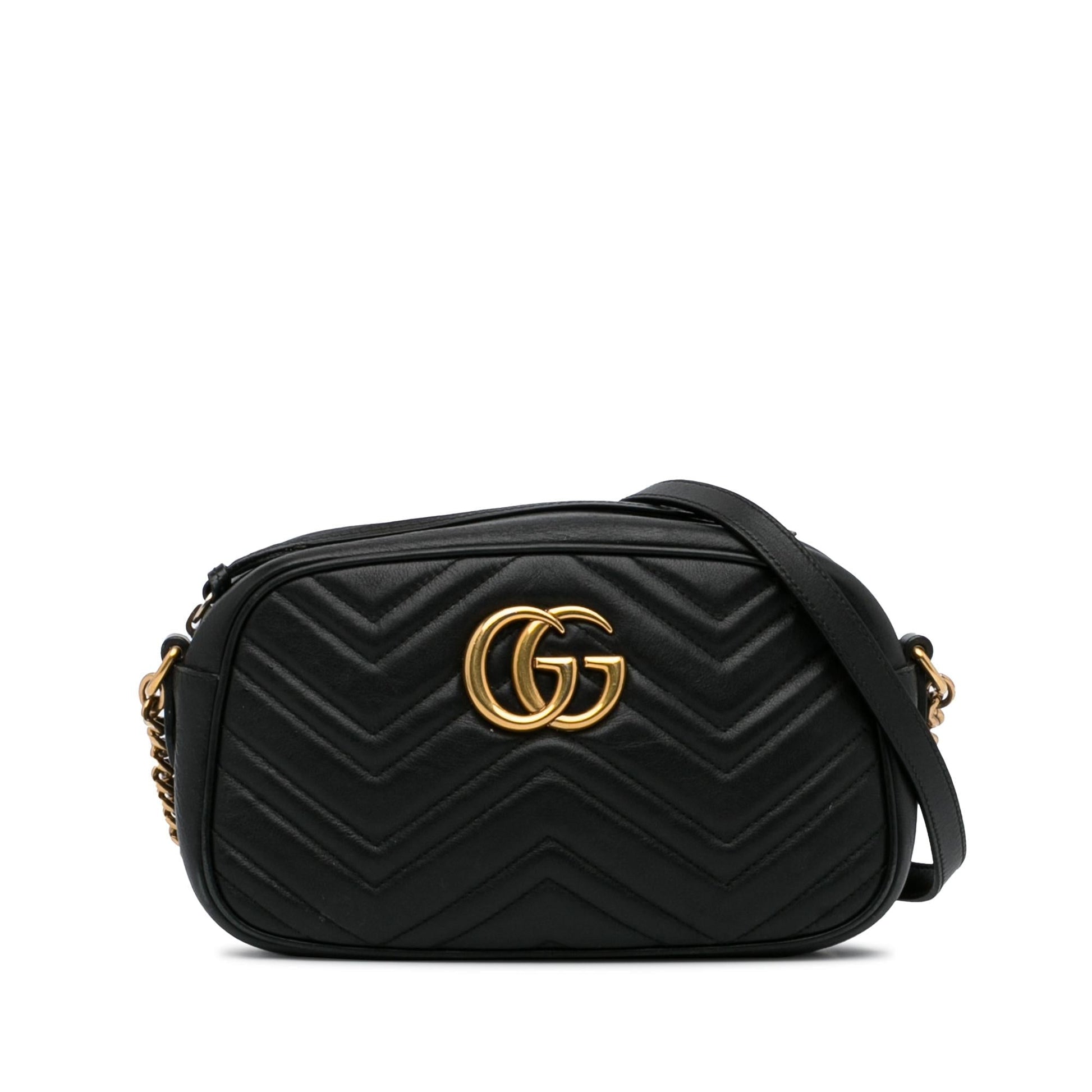 Gucci GG Marmont SHG-uFOJMi Calf Black Small Crossbody Bag