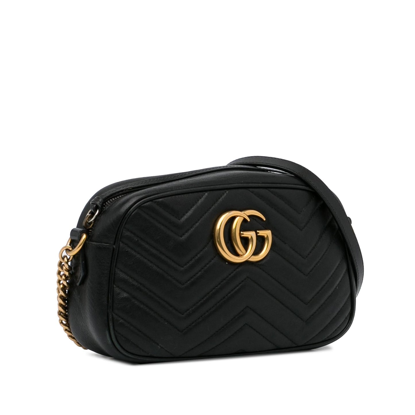 Gucci GG Marmont SHG-uFOJMi Calf Black Small Crossbody Bag