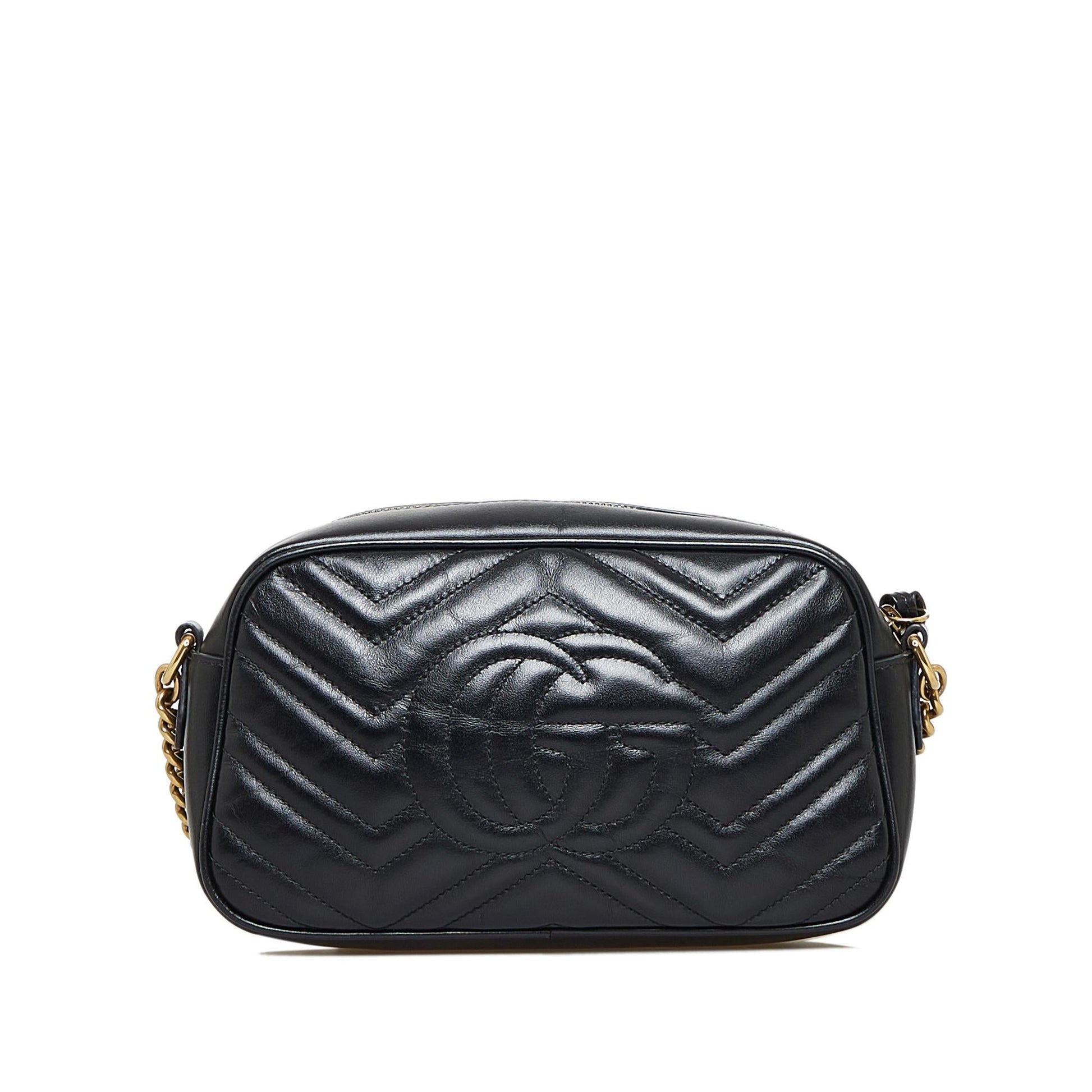Gucci GG Marmont SHG-NQmH55 Calf Black Small Crossbody Bag