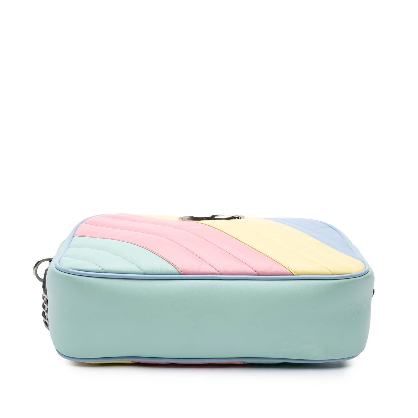 Gucci GG Marmont Diagonal Matelasse Leather Calf Blue Crossbody Bag