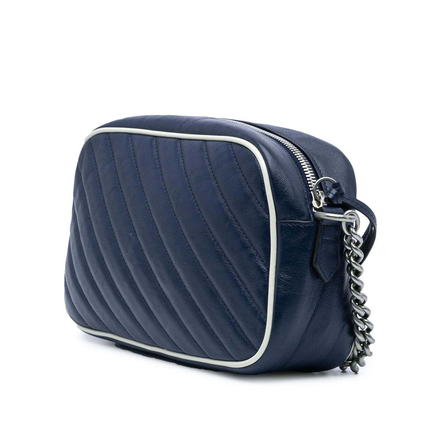 Gucci GG Marmont Torchon Leather Calf Blue Small Crossbody Bag Crossbody 2