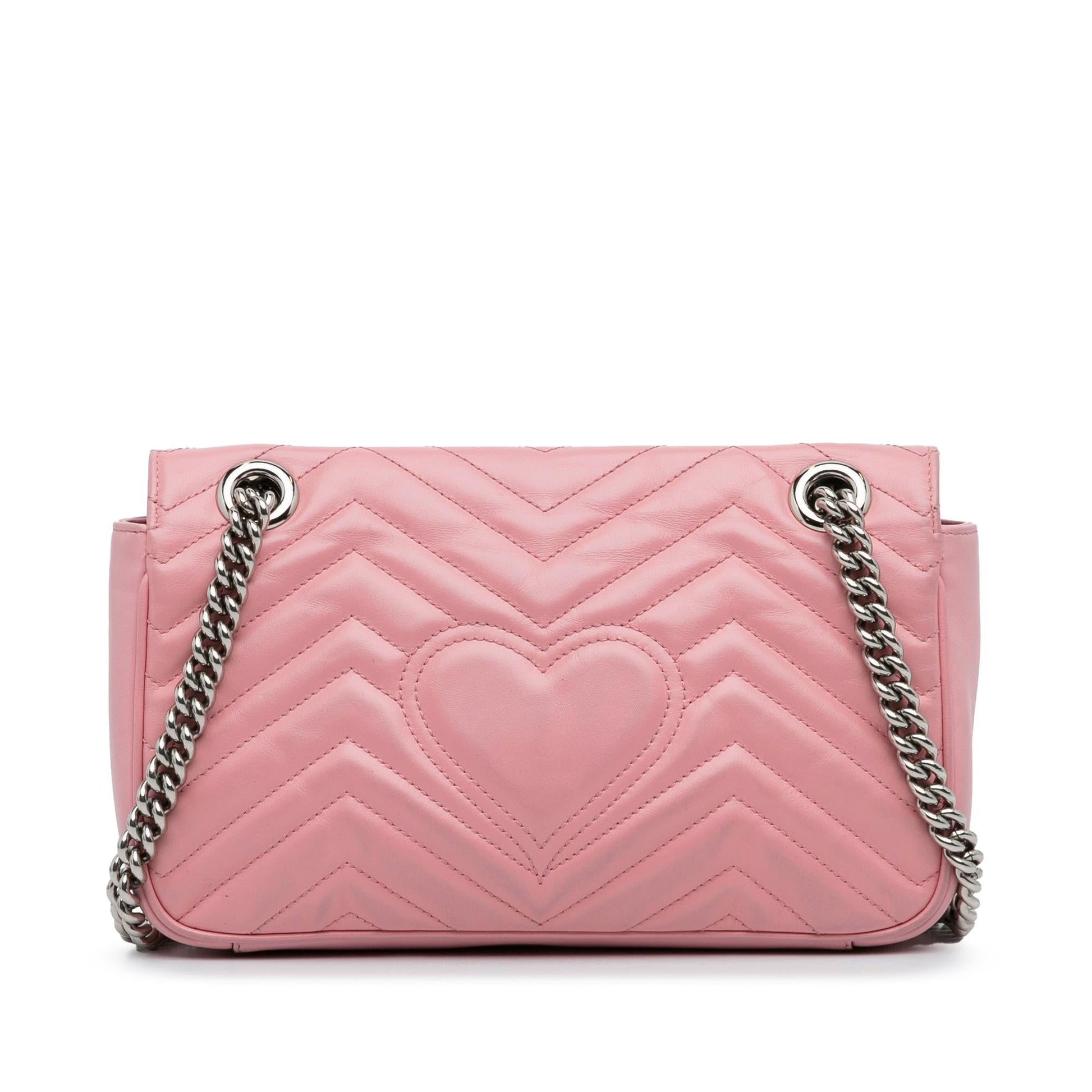Gucci GG Marmont SHG-3Rc6Ns Matelasse Calf Pink Small Crossbody Bag