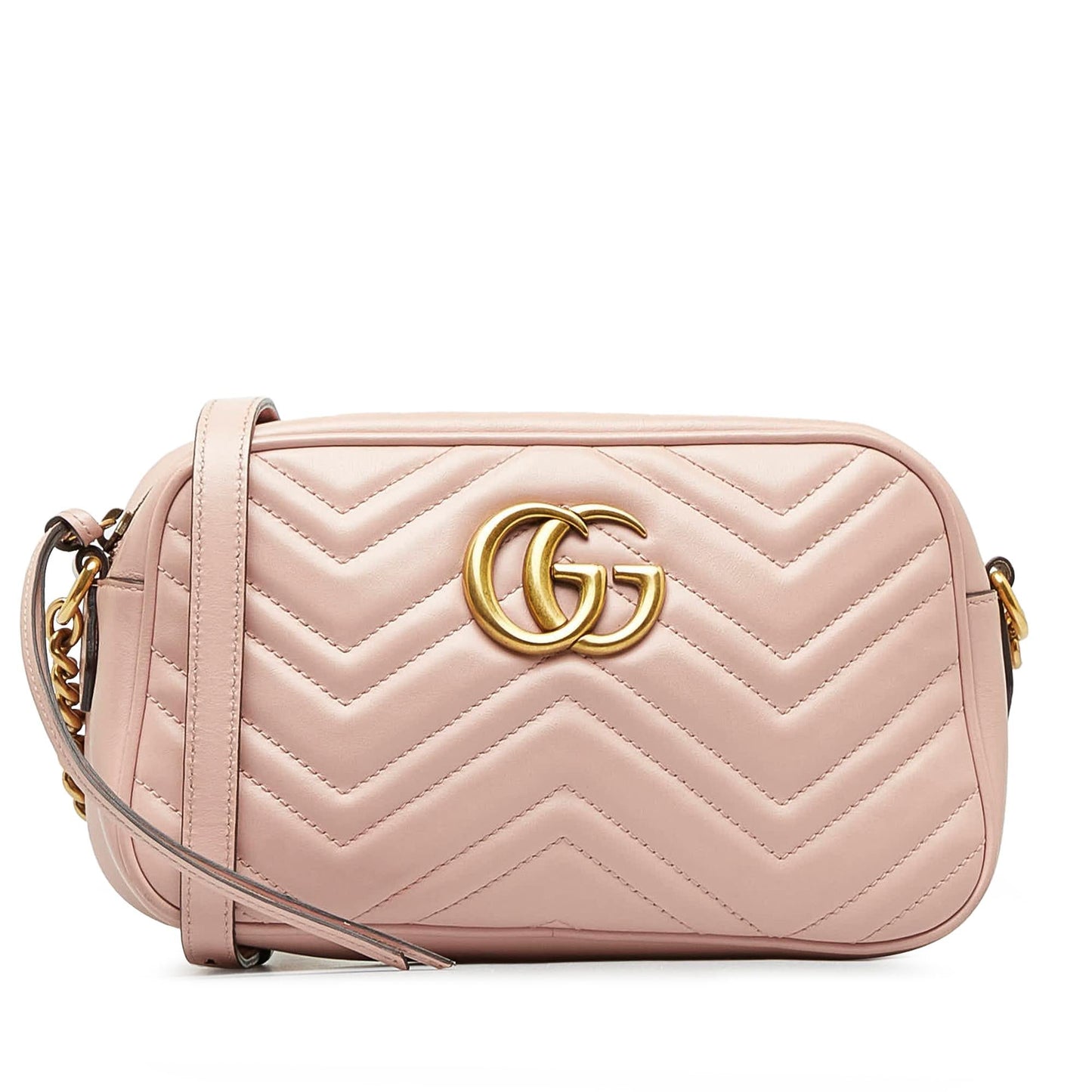 Gucci GG Marmont SHG-FhRX5G Matelasse Calf Pink Small Crossbody Bag