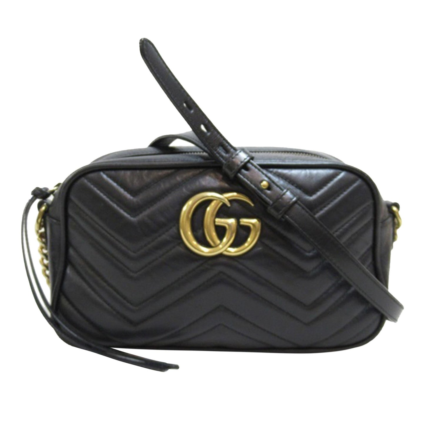Gucci GG Marmont SHG-iSK2fG Matelasse Calf Black Small Crossbody Bag