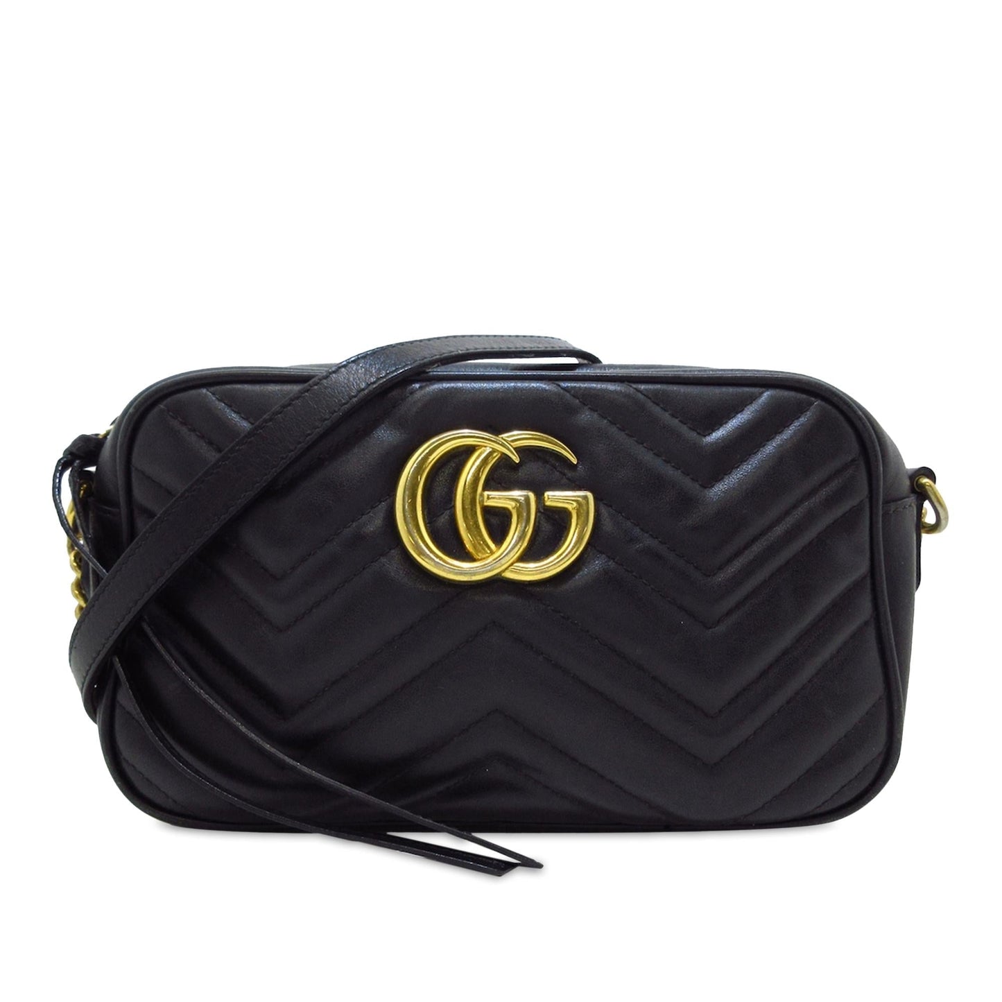 Gucci GG Marmont SHG-r0tGKV Matelasse Calf Black Small Crossbody Bag