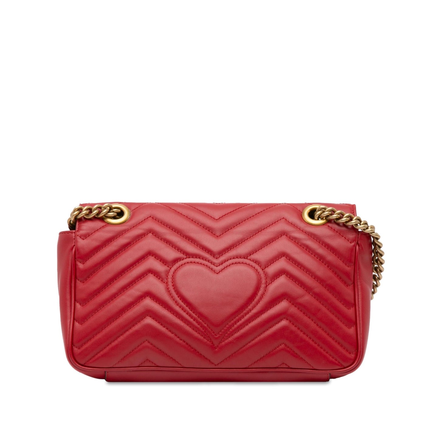 Gucci GG Marmont SHG-4iAPpk Matelasse Calf Red Small Crossbody Bag