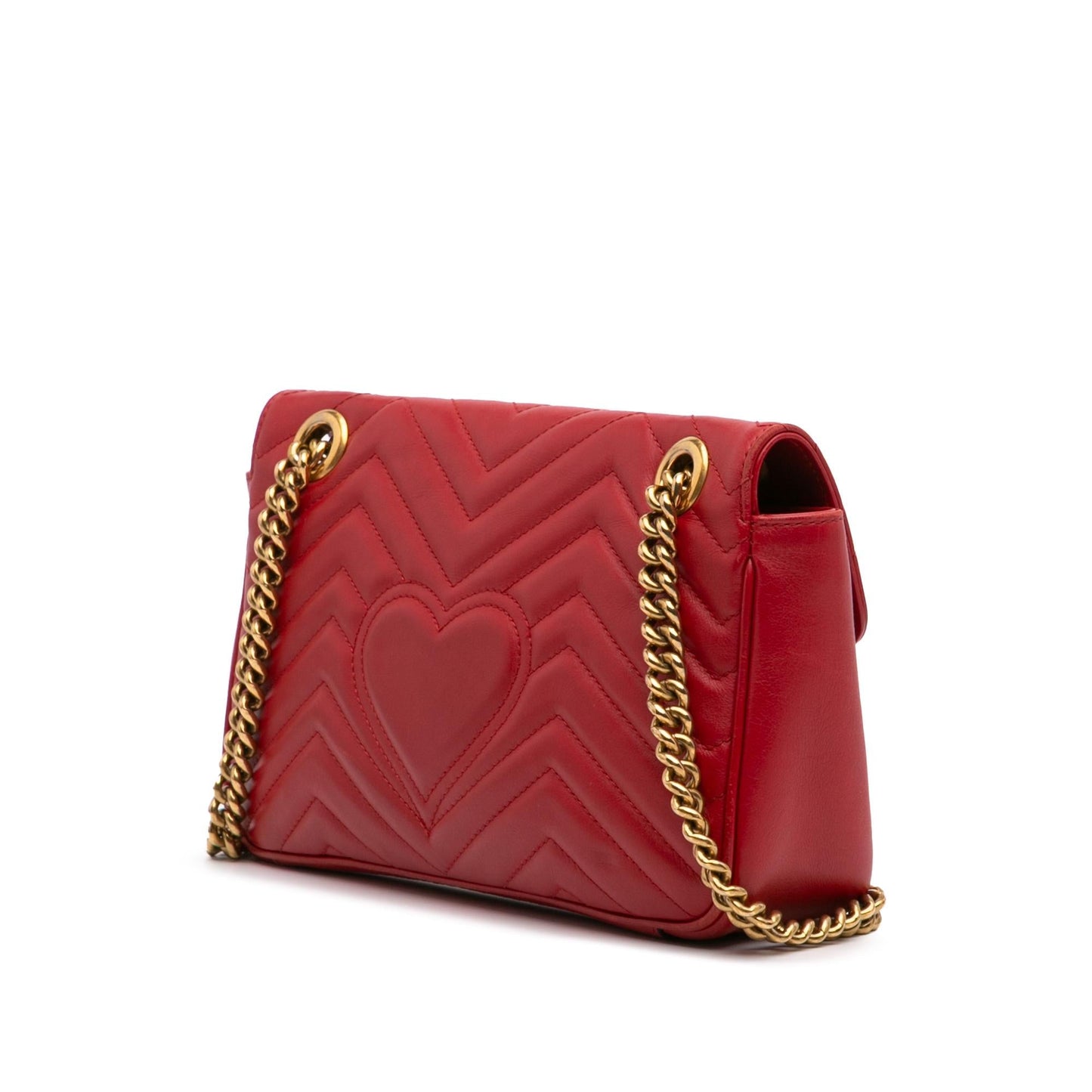 Gucci GG Marmont Flap Matelasse Leather Calf Red Crossbody Bag Crossbody 1