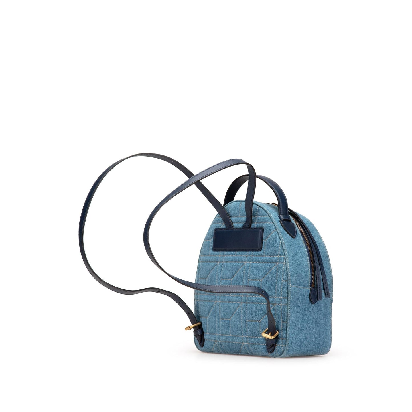Gucci GG Marmont Pearl Backpack Denim Calf Blue Small
