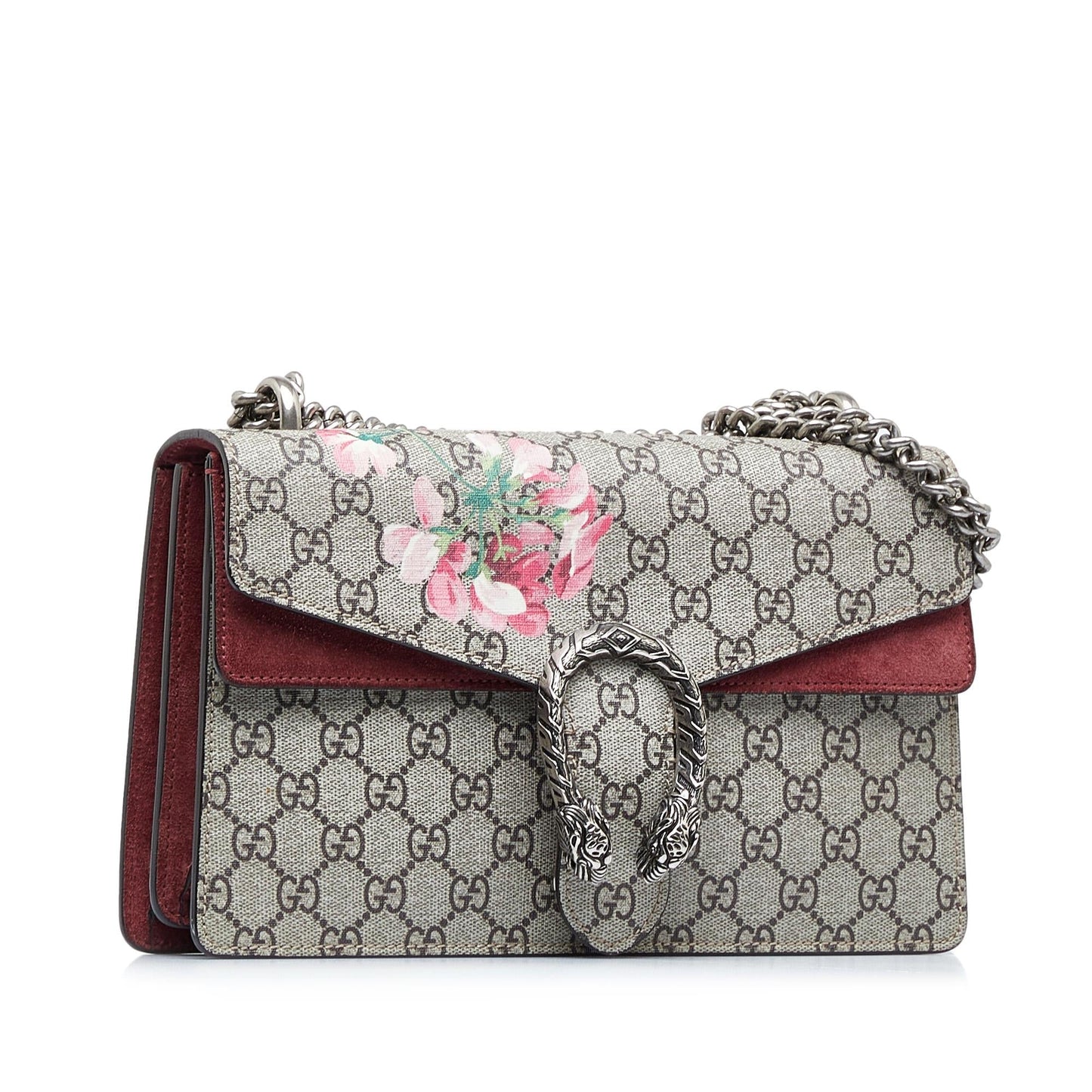 Gucci GG Supreme Blooms Dionysus SHG-2lCEJt Canvas Calf Brown Small Shoulder Bag