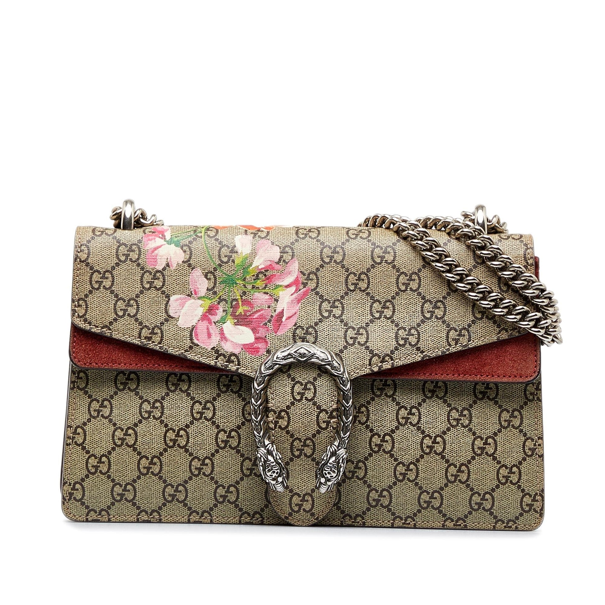 Gucci GG Supreme Blooms Dionysus SHG-UM1oOs Canvas Brown Small Shoulder Bag