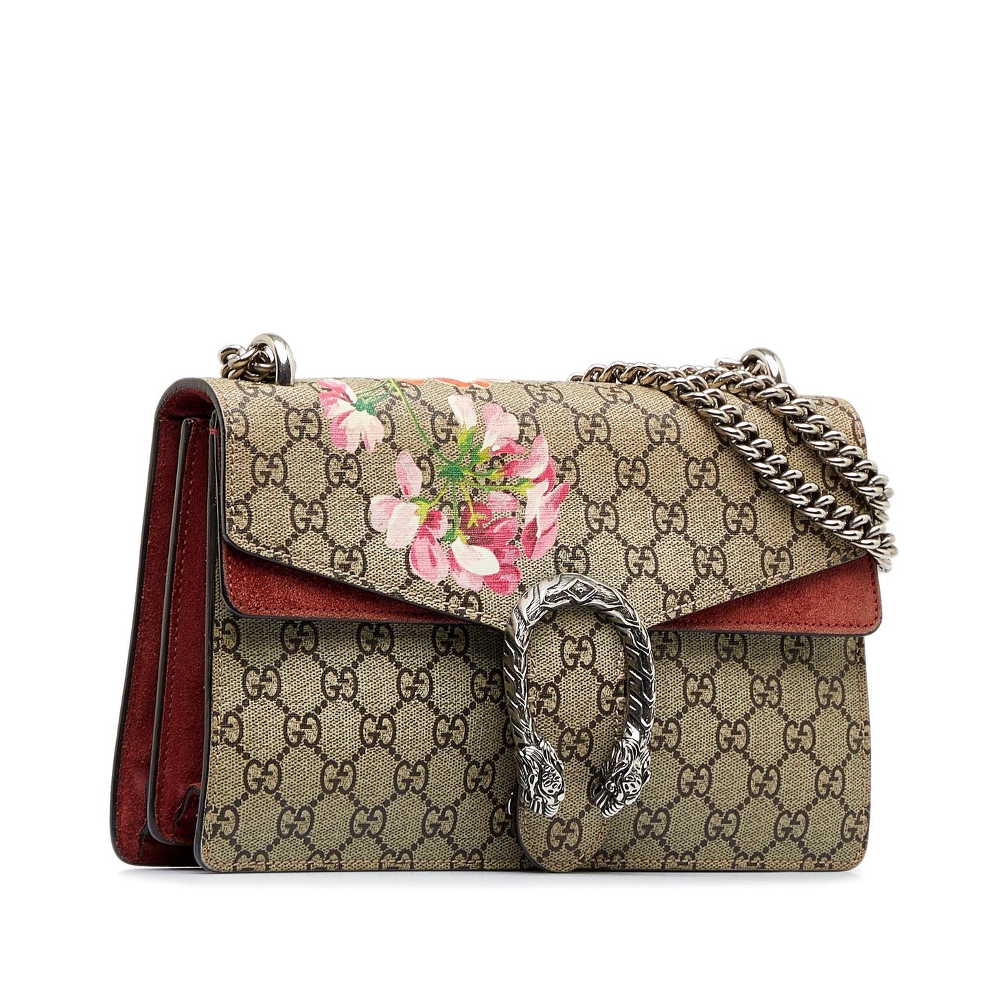 Gucci GG Supreme Blooms Dionysus SHG-UM1oOs Canvas Brown Small Shoulder Bag