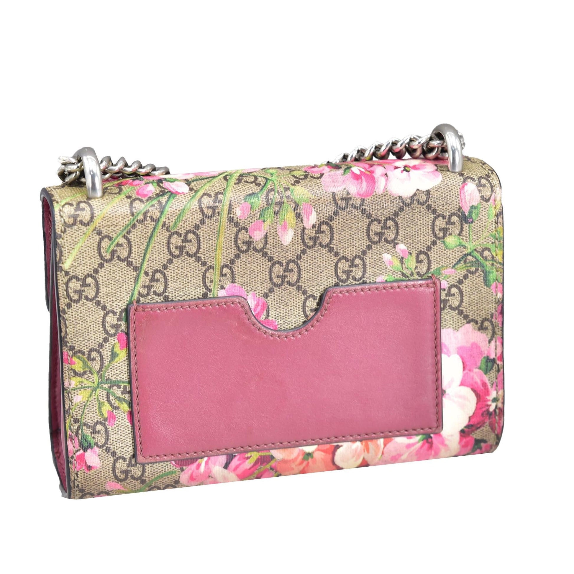 Gucci GG Supreme Blooms Padlock SHG-uGapP0 Canvas Brown Small Crossbody Bag