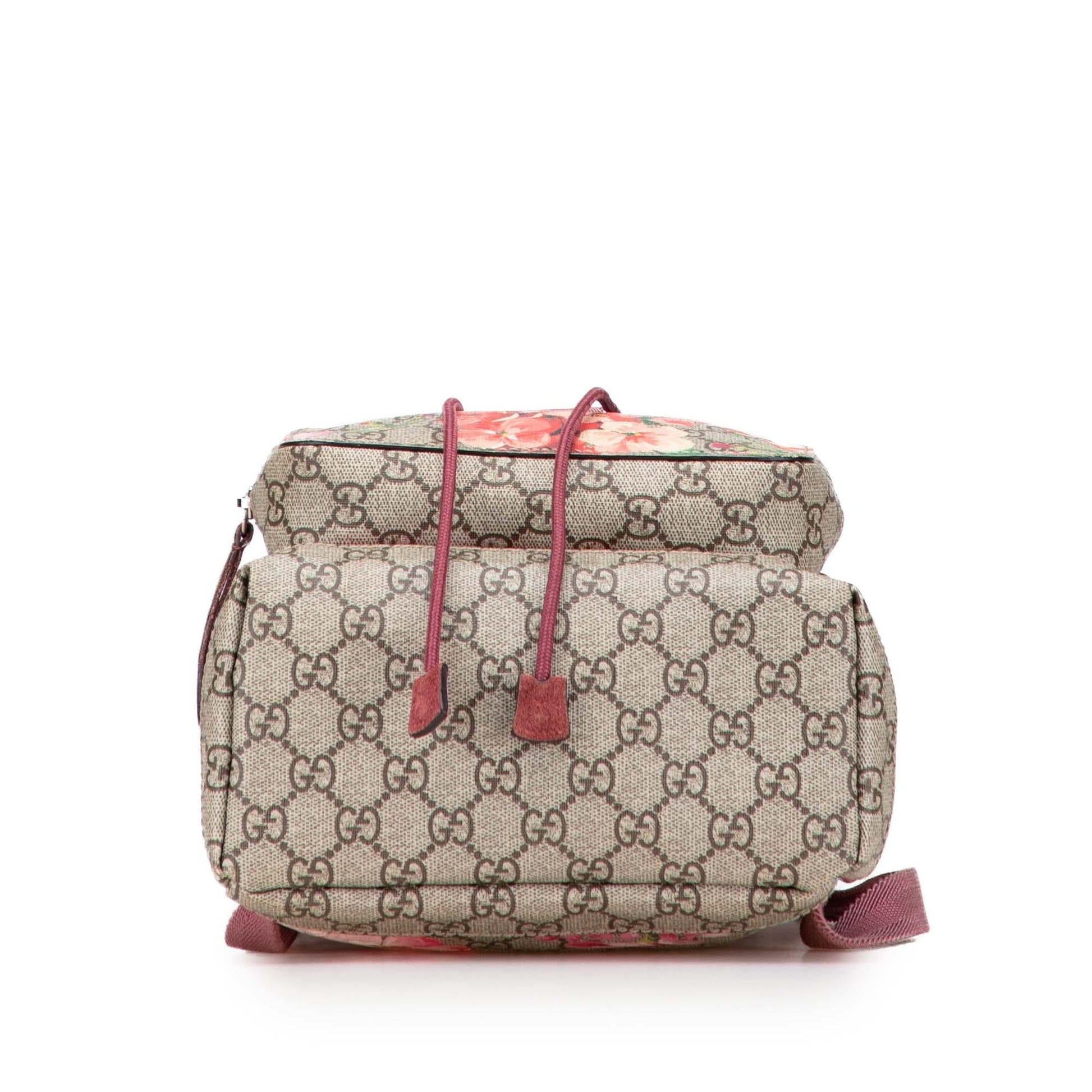 Gucci GG Supreme Blooms Single Buckle Small Backpack