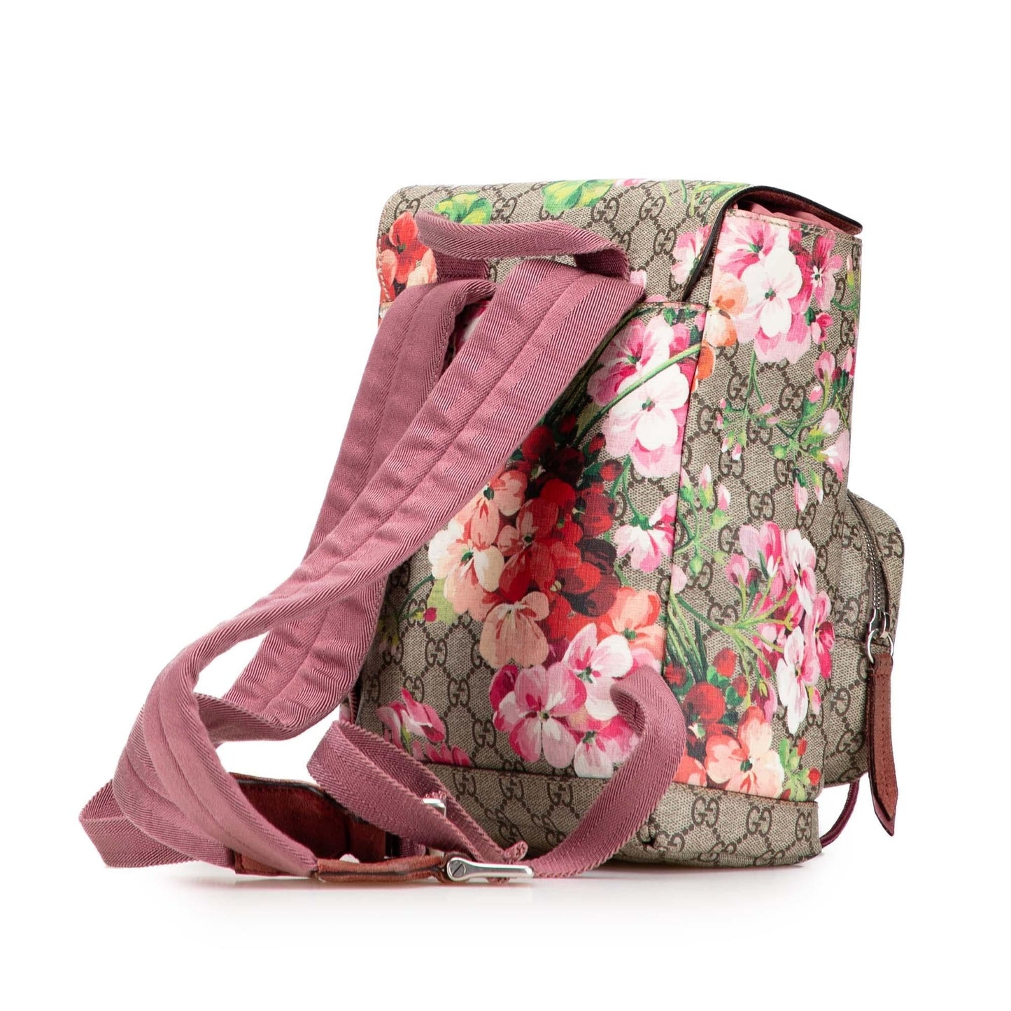 Gucci GG Supreme Blooms Single Buckle Small Backpack