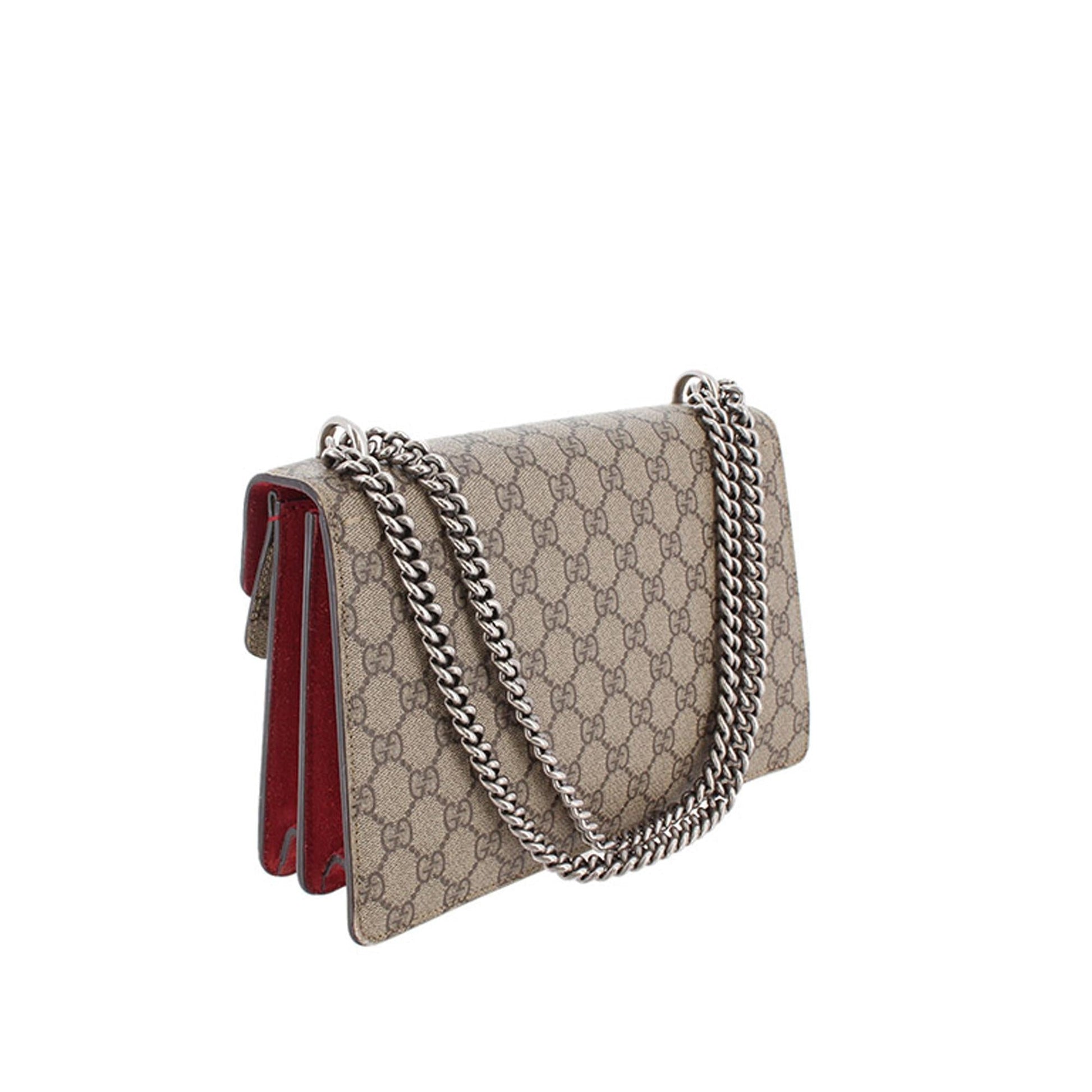 Gucci GG Supreme Dionysus SHG-f8ODsX Canvas Brown Small Shoulder Bag