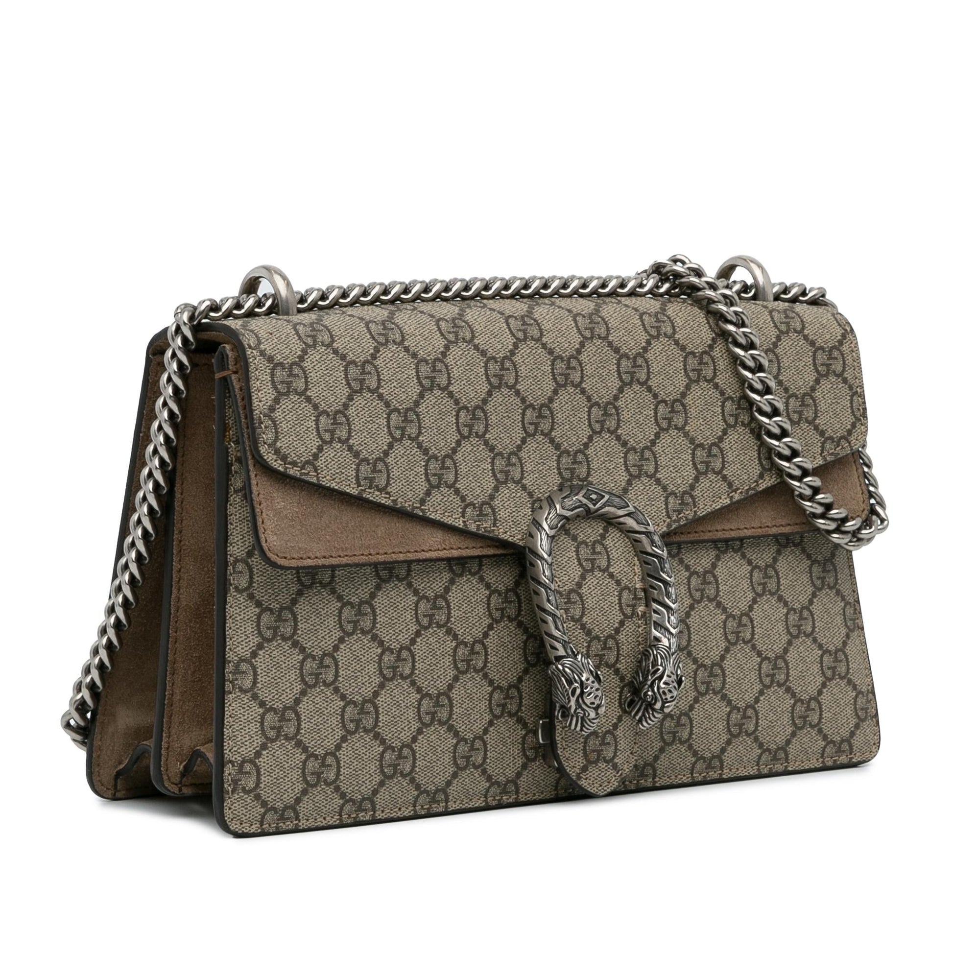 Gucci GG Supreme Dionysus SHG-bR9hGR Canvas Brown Small Shoulder Bag