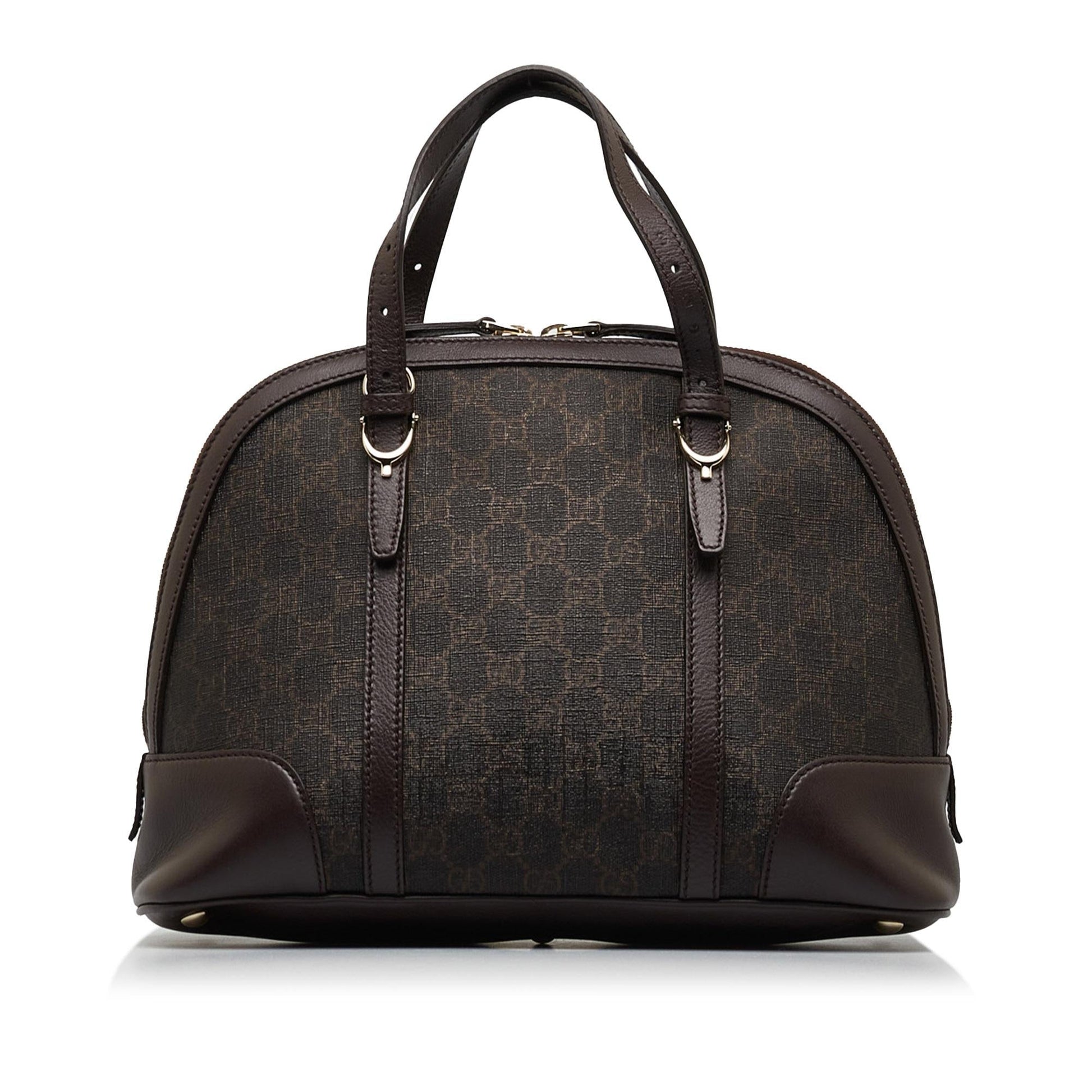 Gucci GG Supreme Dome SHG-EUYcCH Canvas Brown Small Satchel Bag