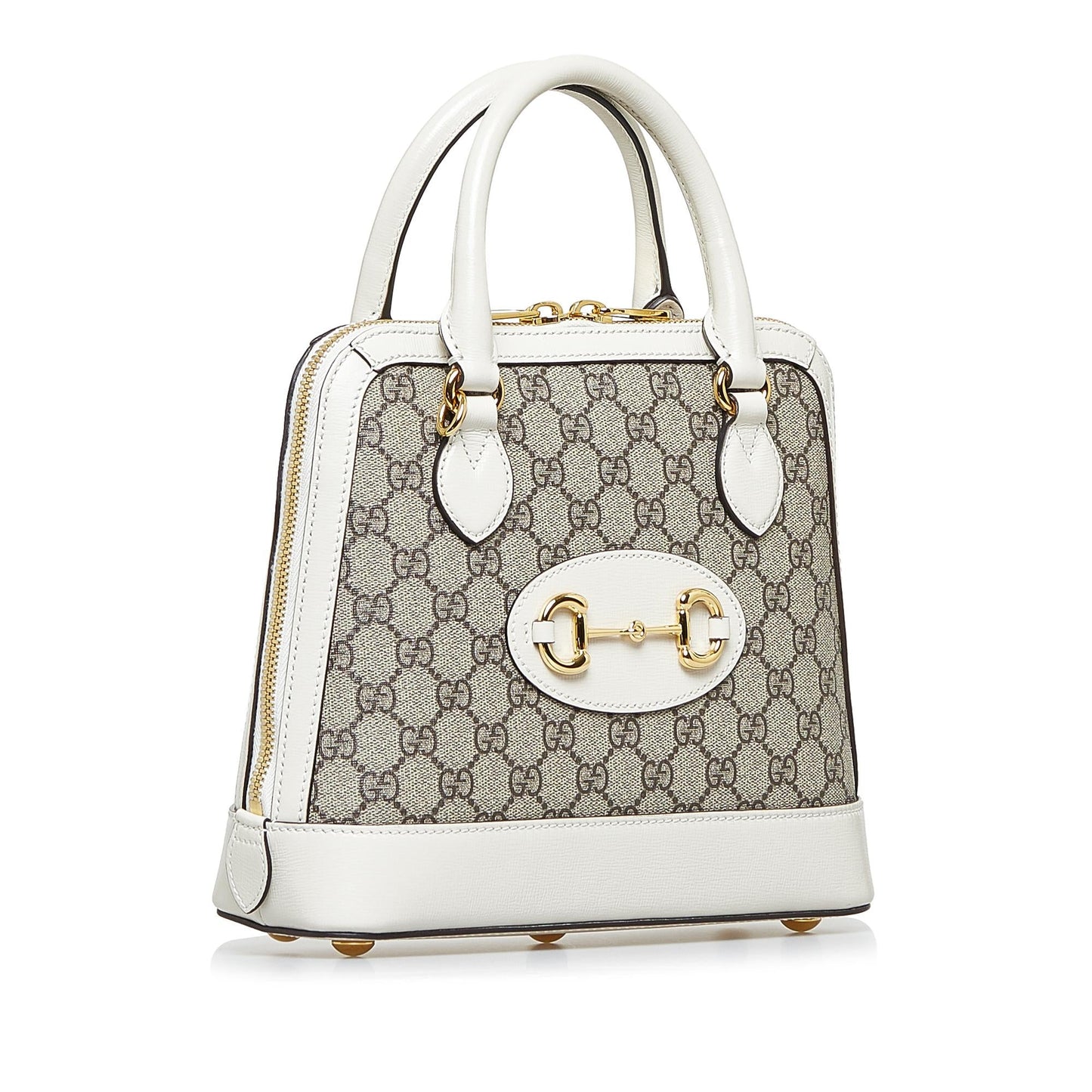 Gucci GG Supreme Horsebit Canvas Brown Small Satchel Bag Satchel 1