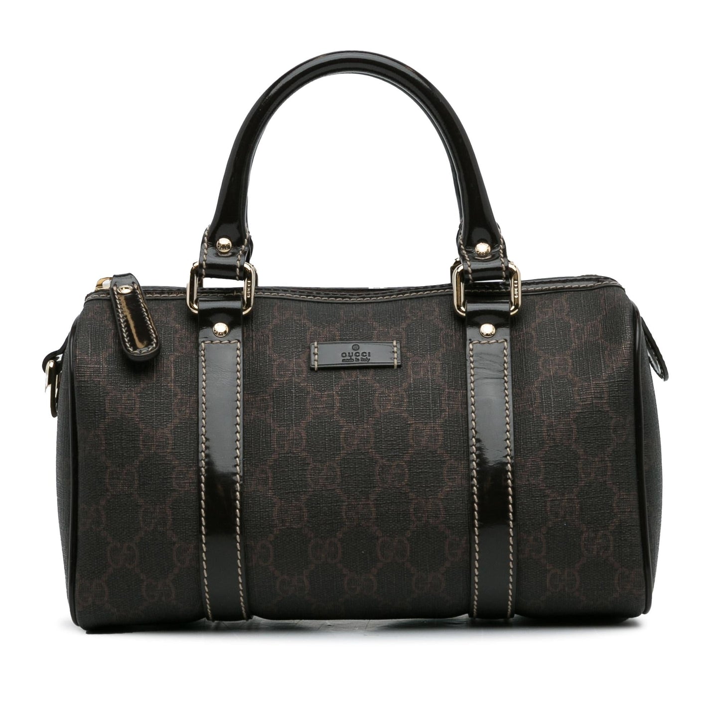 Gucci GG Supreme Joy Boston SHG-k6vJk3 Canvas Brown Small Satchel Bag