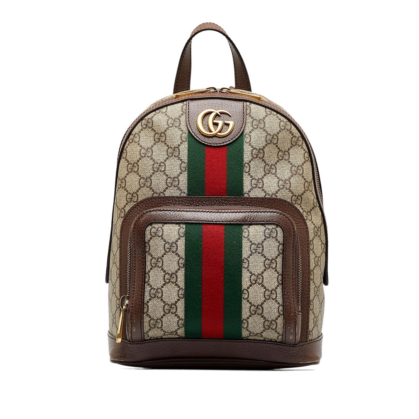 Gucci GG Supreme Ophidia Backpack SHG-c8rFMk Canvas Calf Brown Small