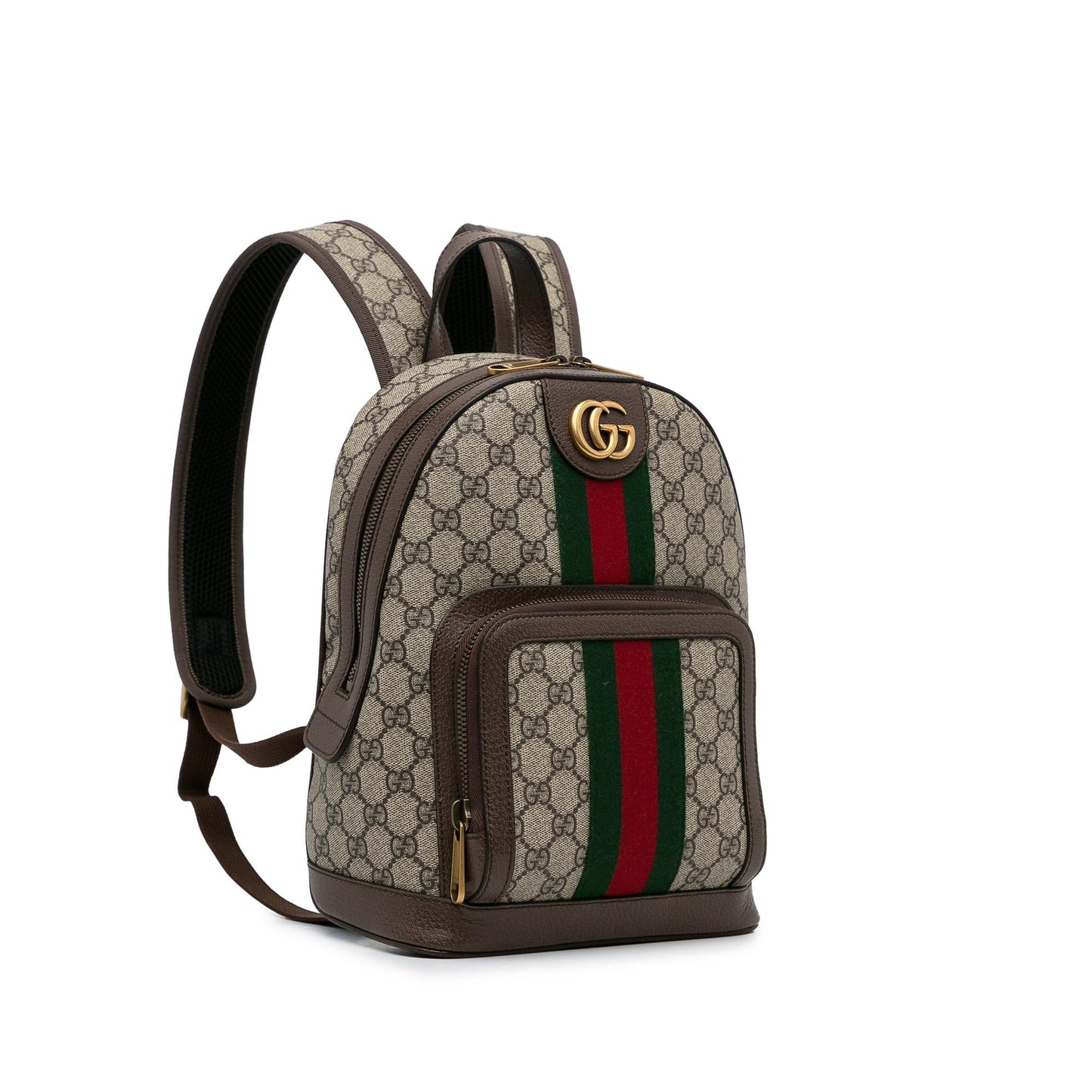 Gucci GG Supreme Ophidia Backpack SHG-rYFla2 Canvas Calf Brown Small