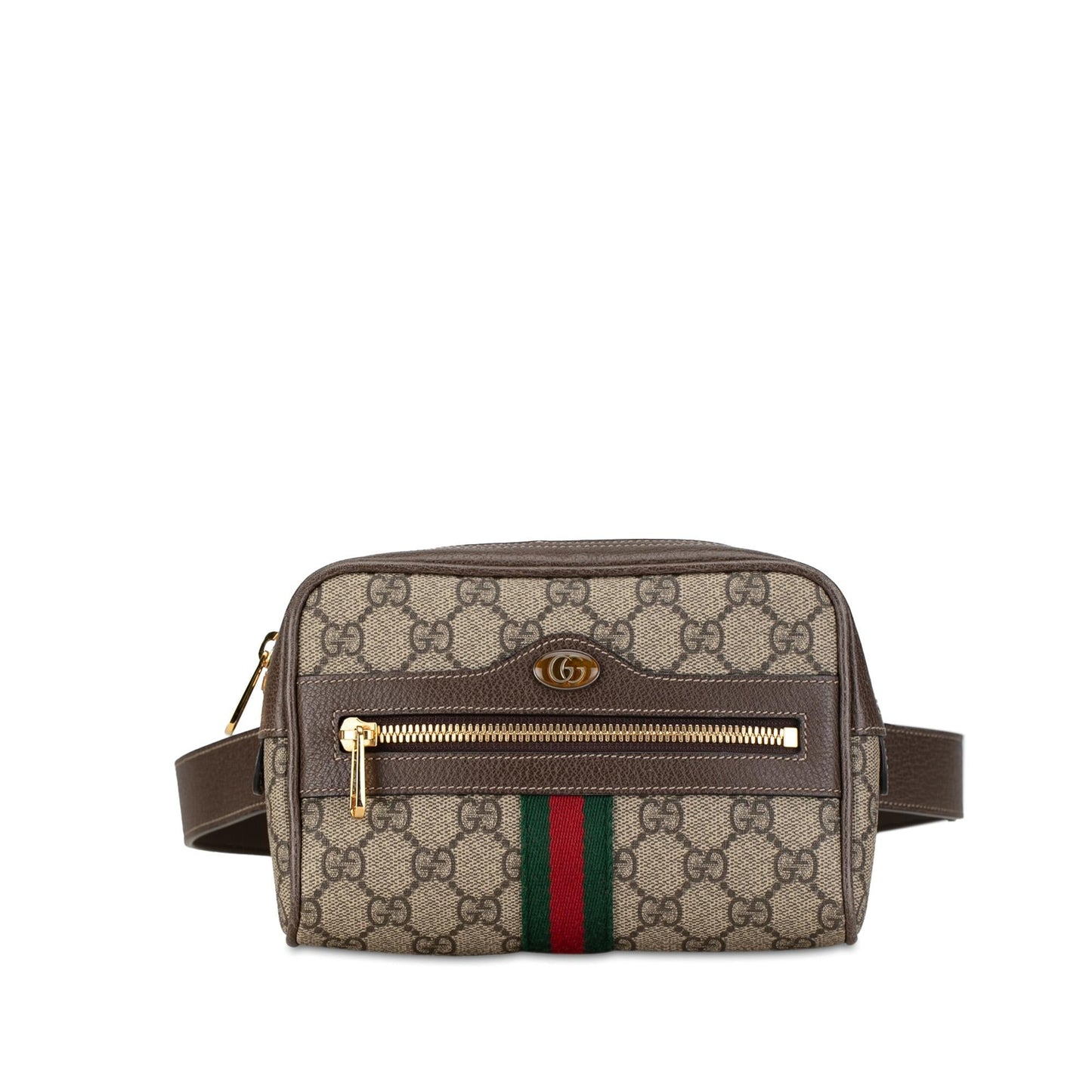 Gucci GG Supreme Ophidia Belt SHG-xNrXWM Canvas Calf Brown Small Accessory