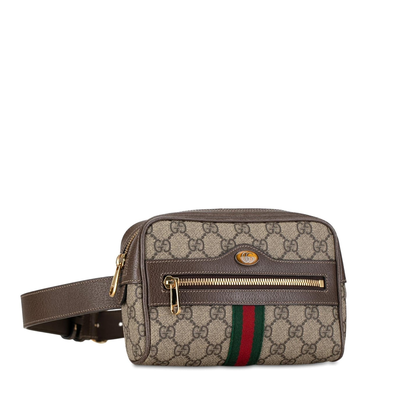 Gucci GG Supreme Ophidia Belt SHG-xNrXWM Canvas Calf Brown Small Accessory