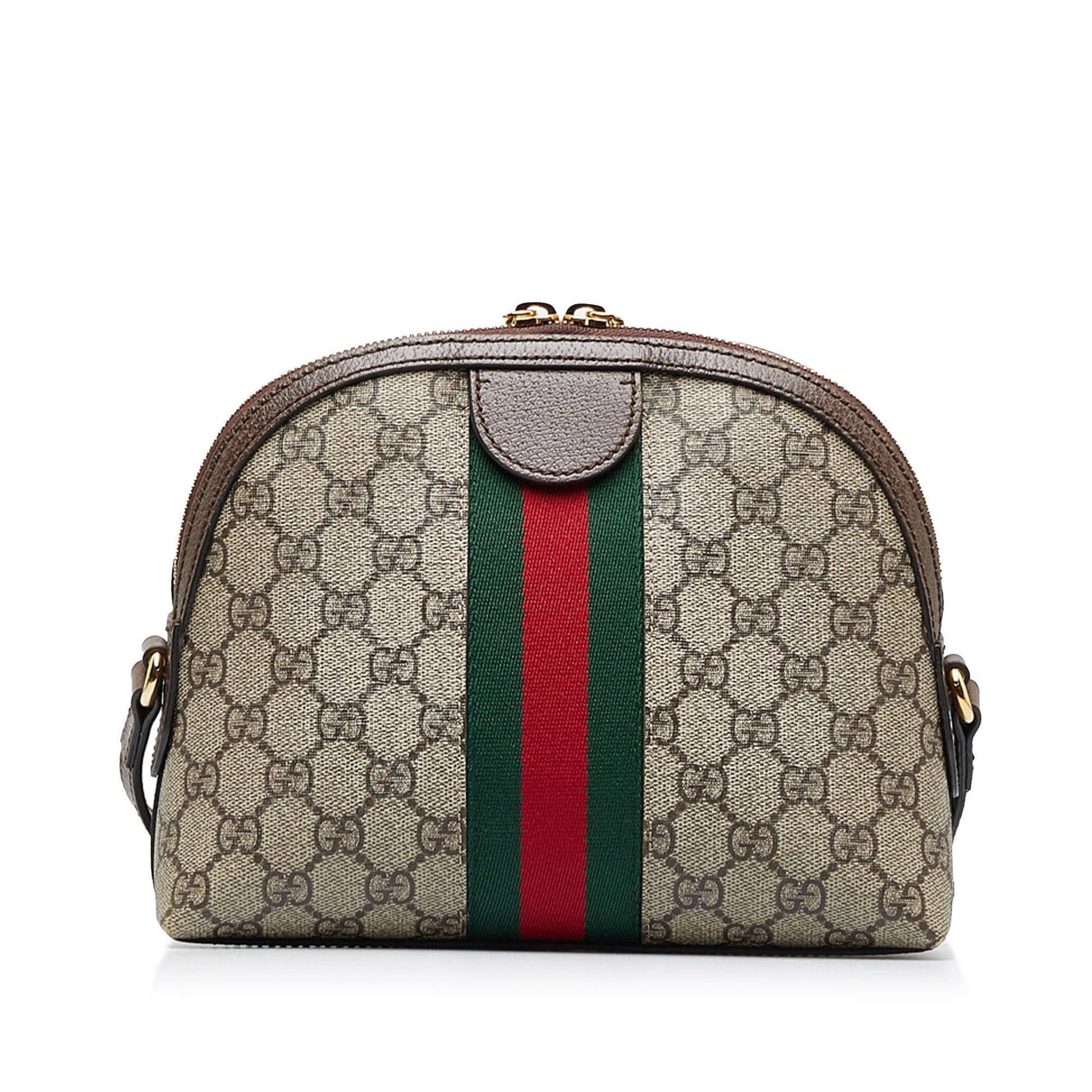 Gucci GG Supreme Ophidia SHG-BCPk9N Canvas Calf Brown Small Crossbody Bag