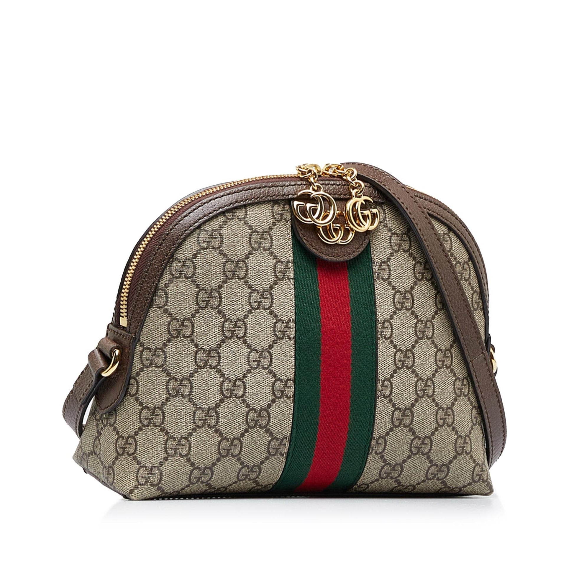 Gucci GG Supreme Ophidia SHG-BCPk9N Canvas Calf Brown Small Crossbody Bag