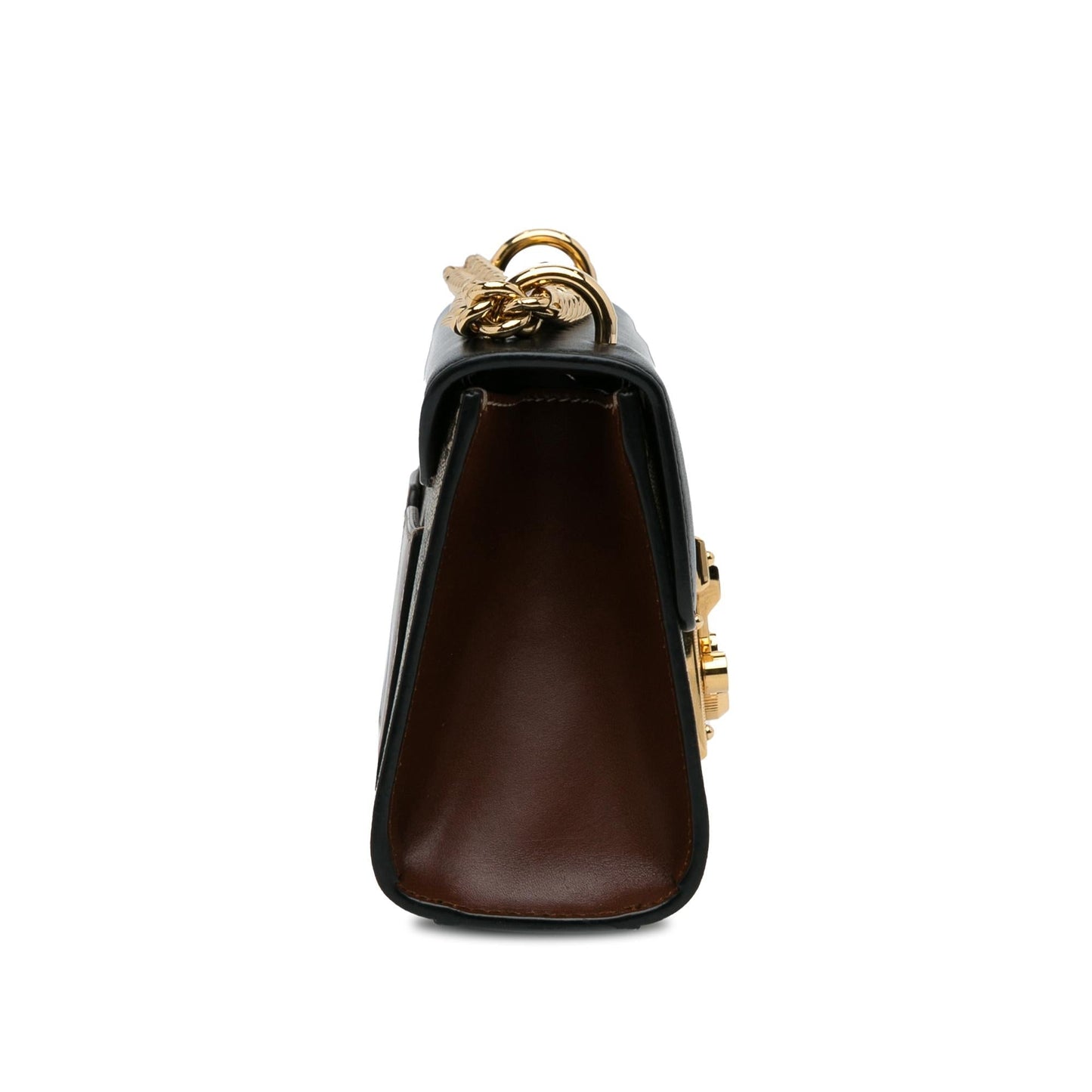 Gucci GG Supreme Padlock SHG-lh7Ikz Canvas Calf Black Brown Crossbody Bag