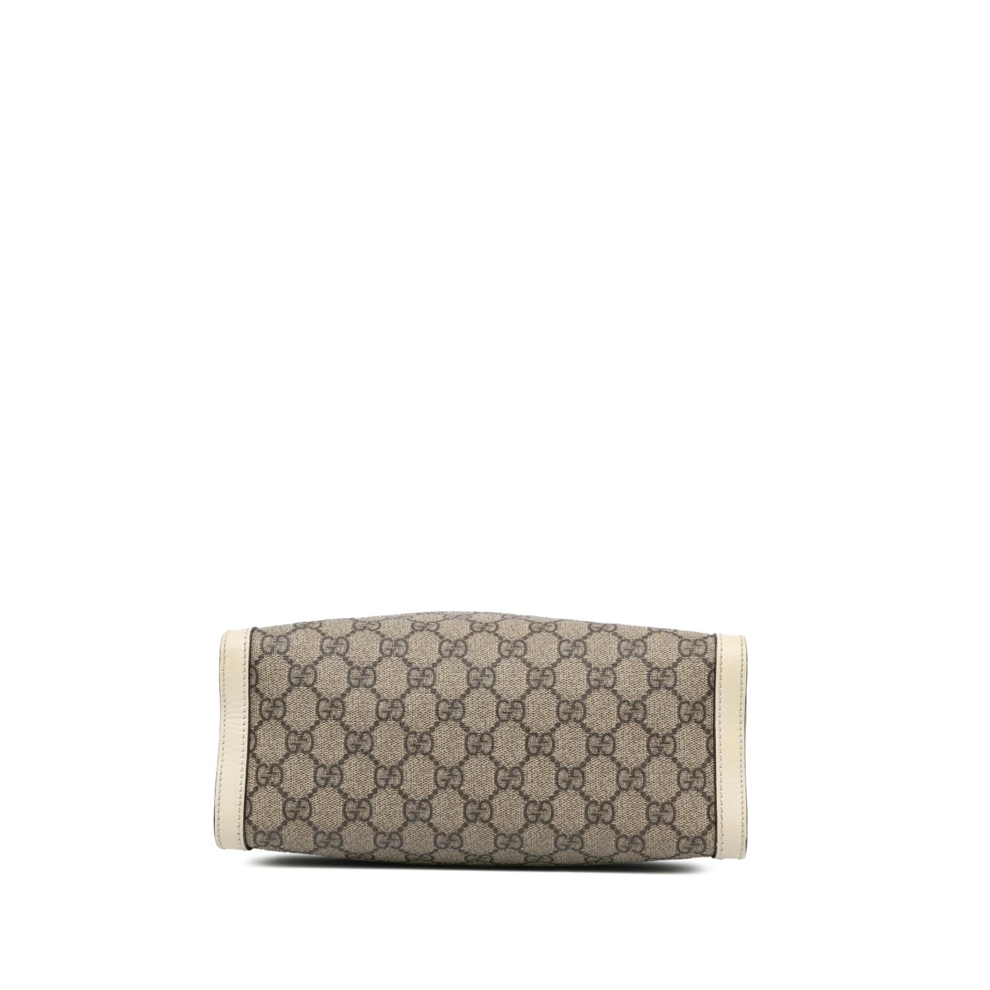 Gucci GG Supreme Padlock Canvas Calf White Brown Tote Bag
