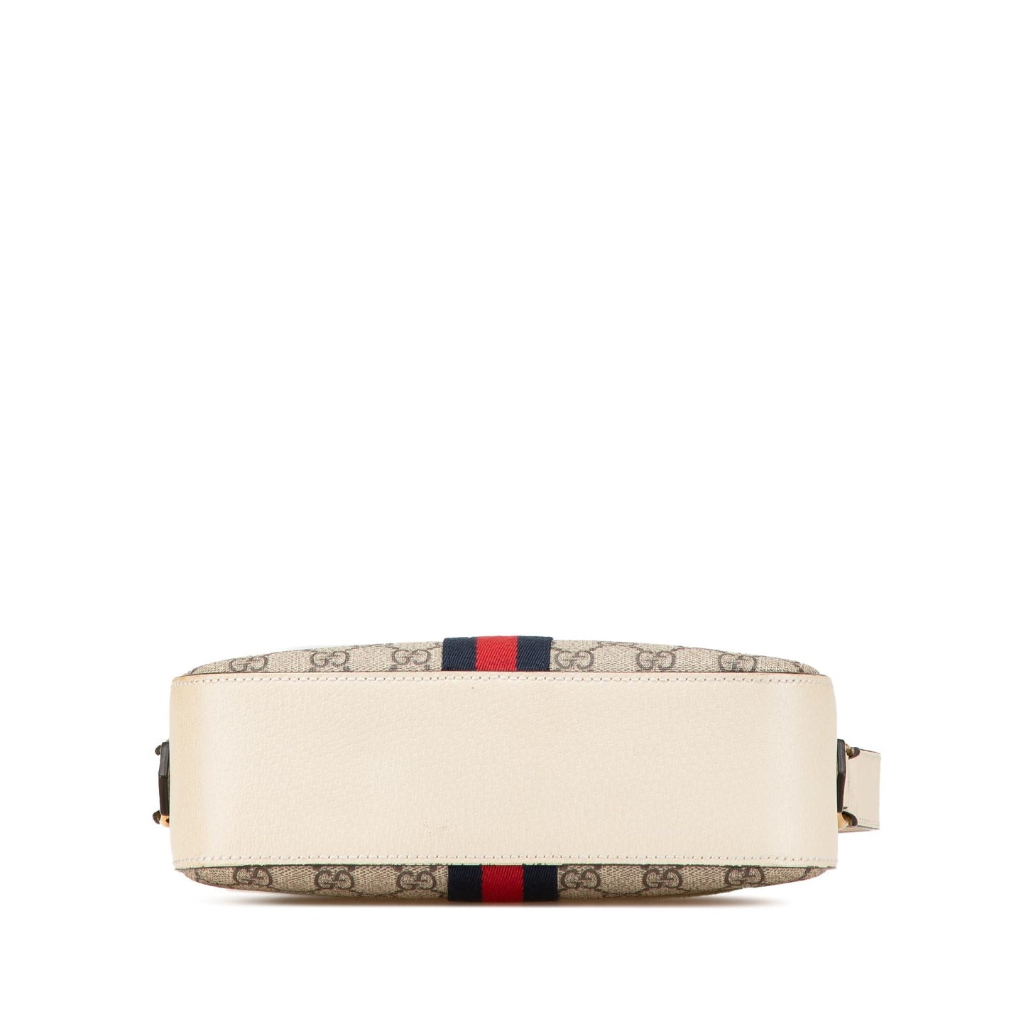 Gucci GG Supreme Textured Web Ophidia Canvas Calf Calfskin White Crossbody Bag
