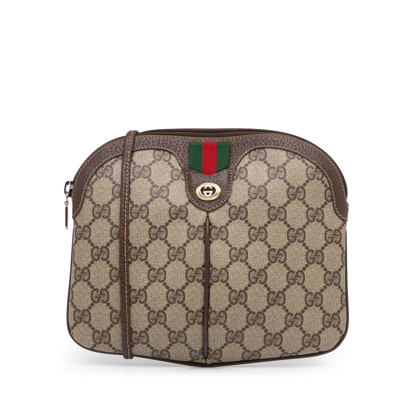 Gucci GG Supreme Web SHG-FByGIi Canvas Brown Small Crossbody Bag