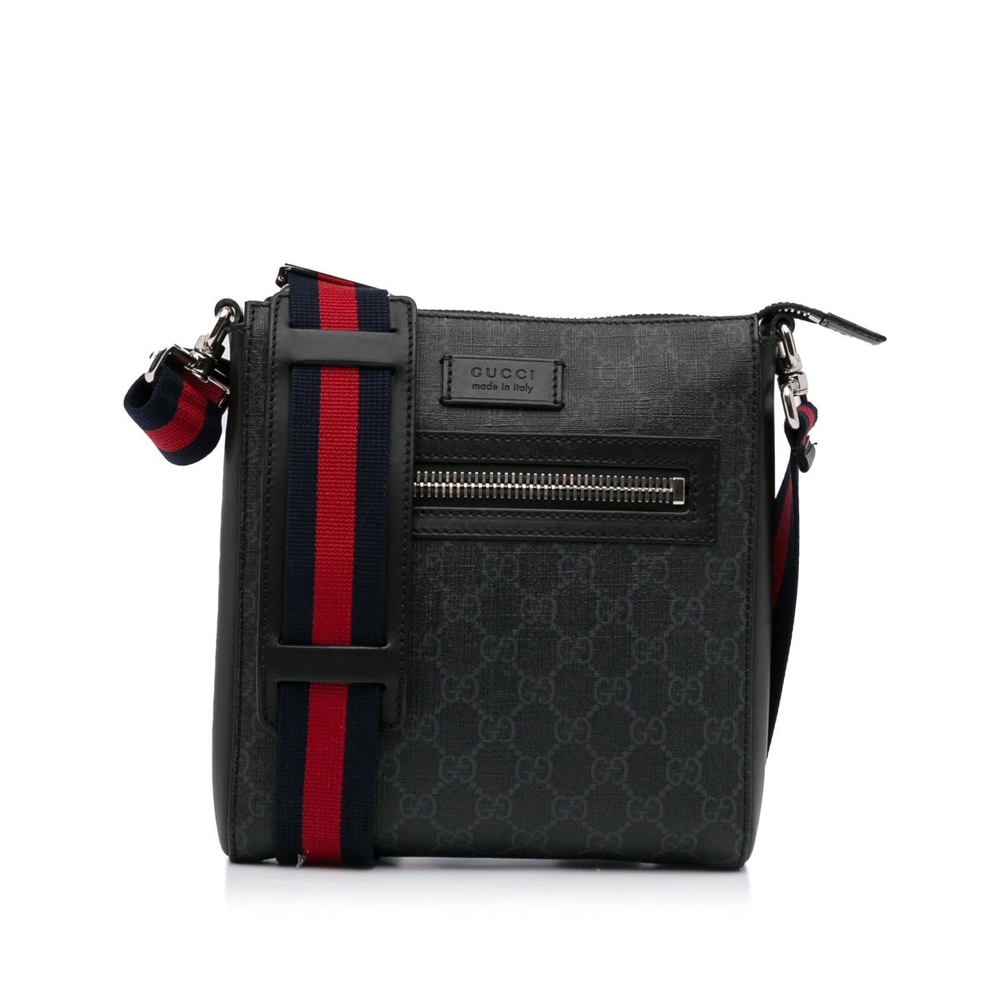 Gucci GG Supreme Web SHG-7p056S Canvas Black Small Crossbody Bag