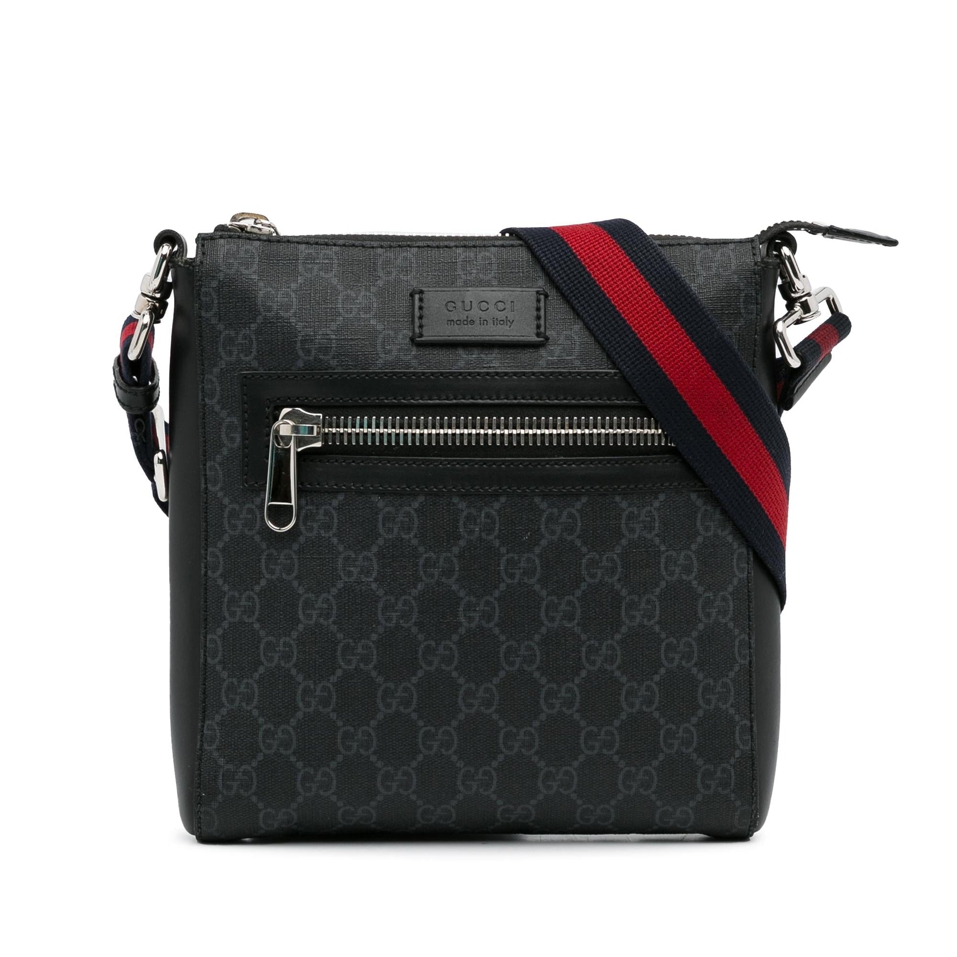 Gucci GG Supreme Web SHG-A9s8Ix Canvas Black Small Crossbody Bag