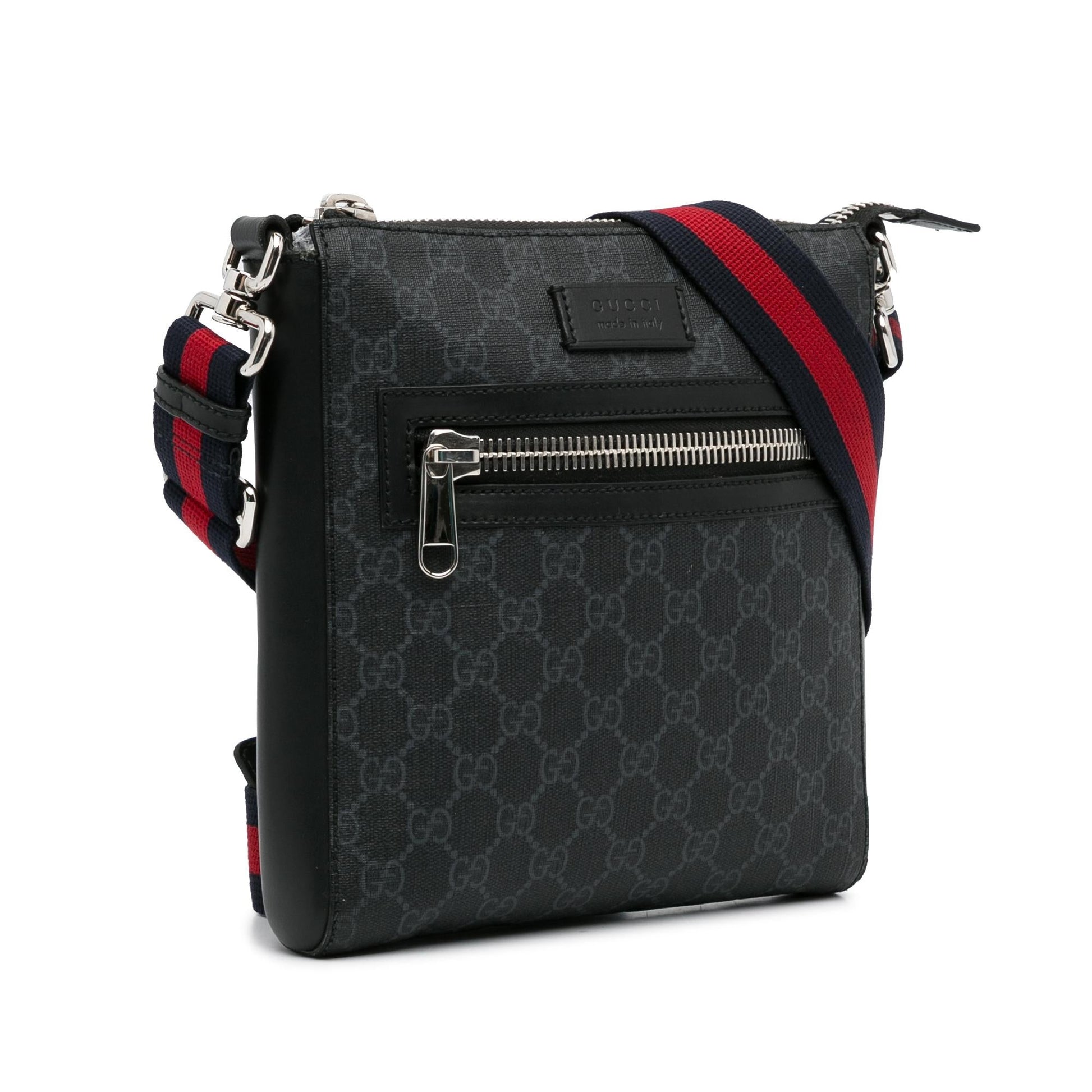 Gucci GG Supreme Web SHG-A9s8Ix Canvas Black Small Crossbody Bag