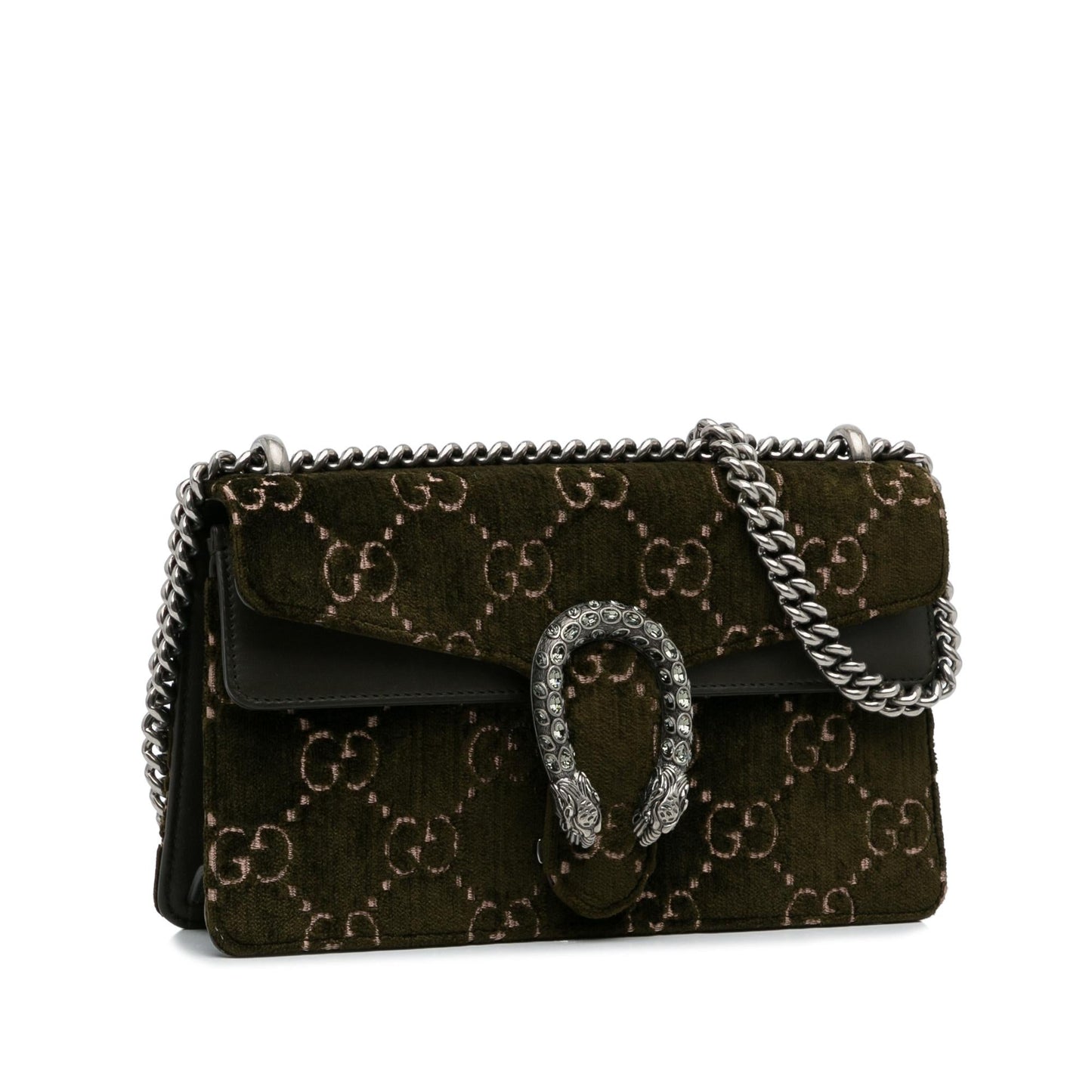 Gucci GG Velvet Dionysus SHG-kiB2ot Calf Brown Small Shoulder Bag