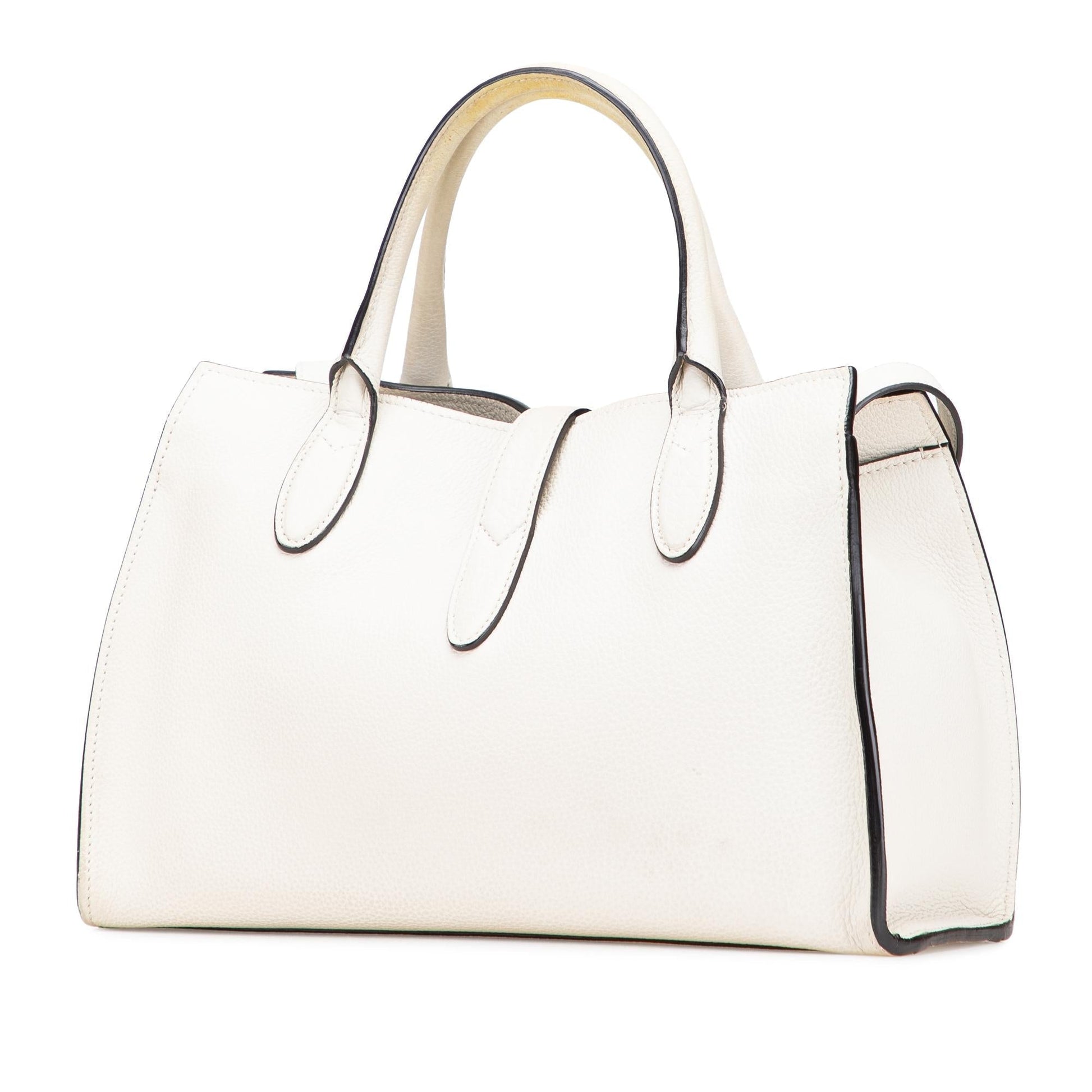 Gucci Grained Soft Jackie Calf Calfskin White Small Tote Bag