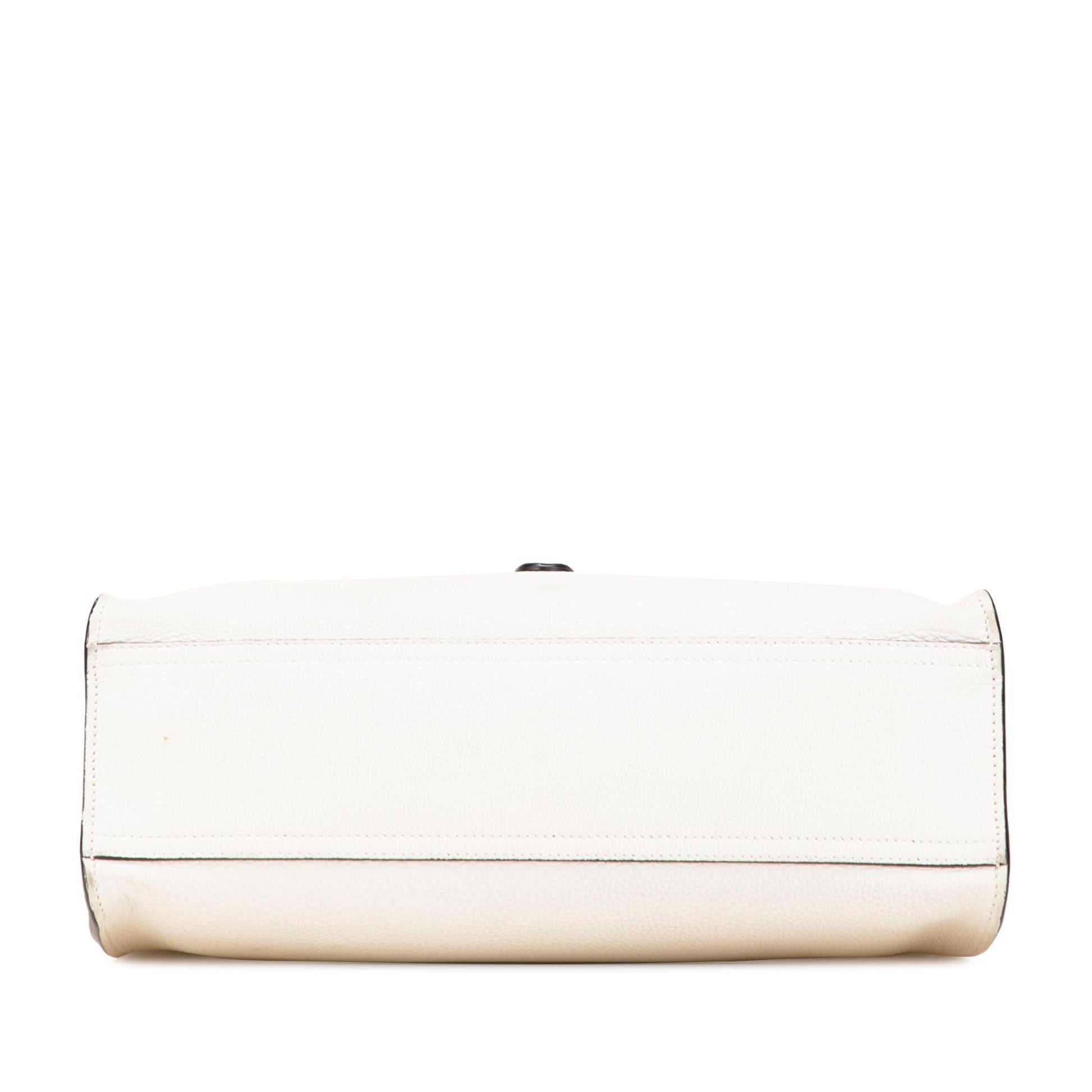 Gucci Grained Soft Jackie Calf Calfskin White Small Tote Bag Tote 1