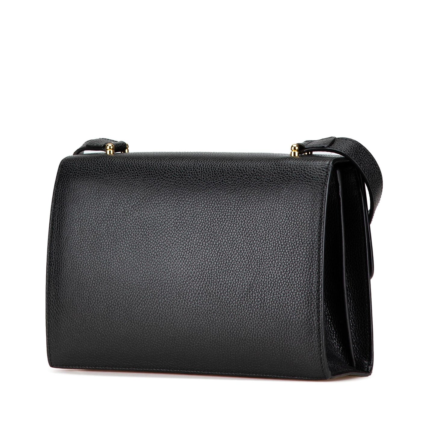 Gucci Grainy Zumi Flap Calf Calfskin Black Small Crossbody Bag