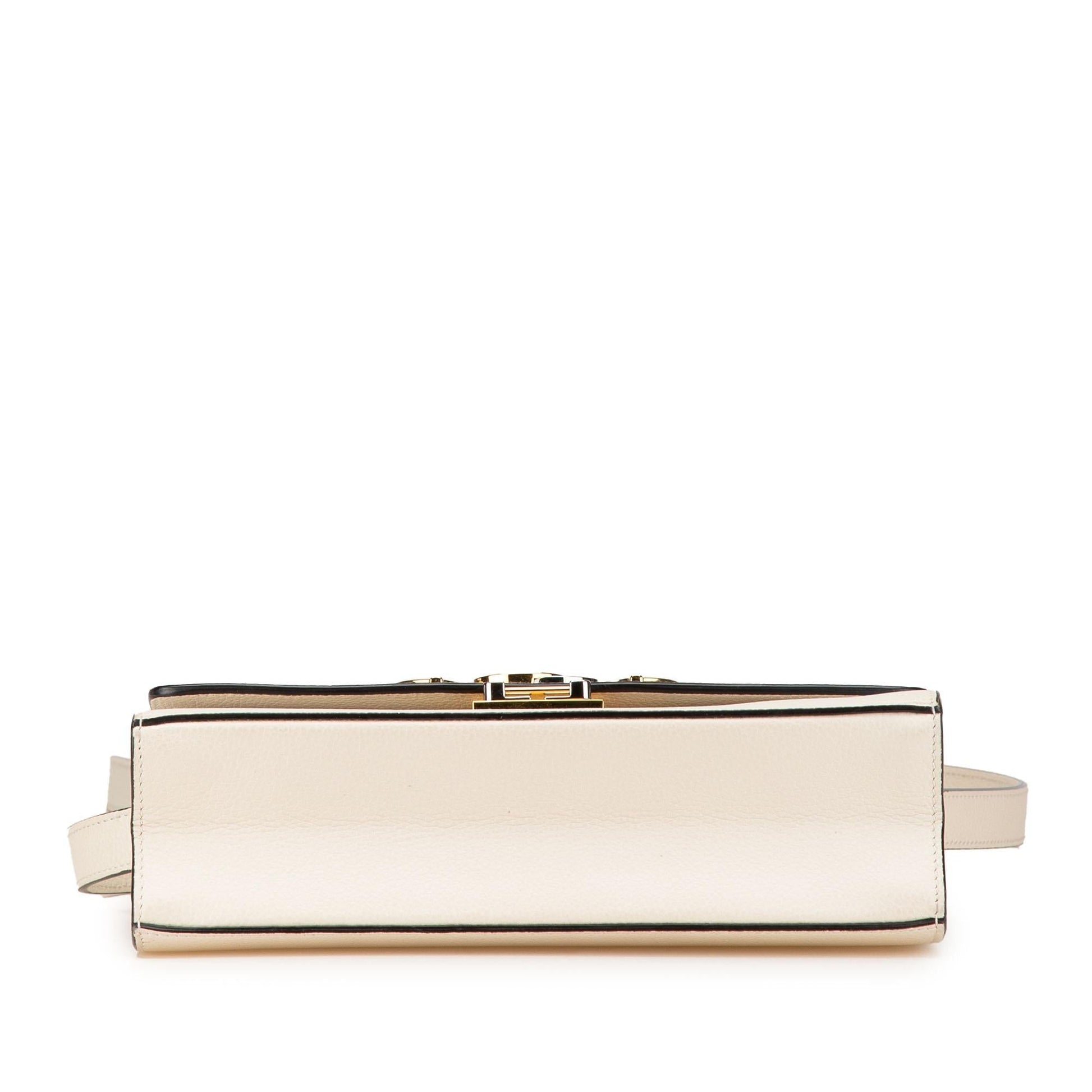 Gucci Grainy Zumi Flap Calf Calfskin White Small Crossbody Bag